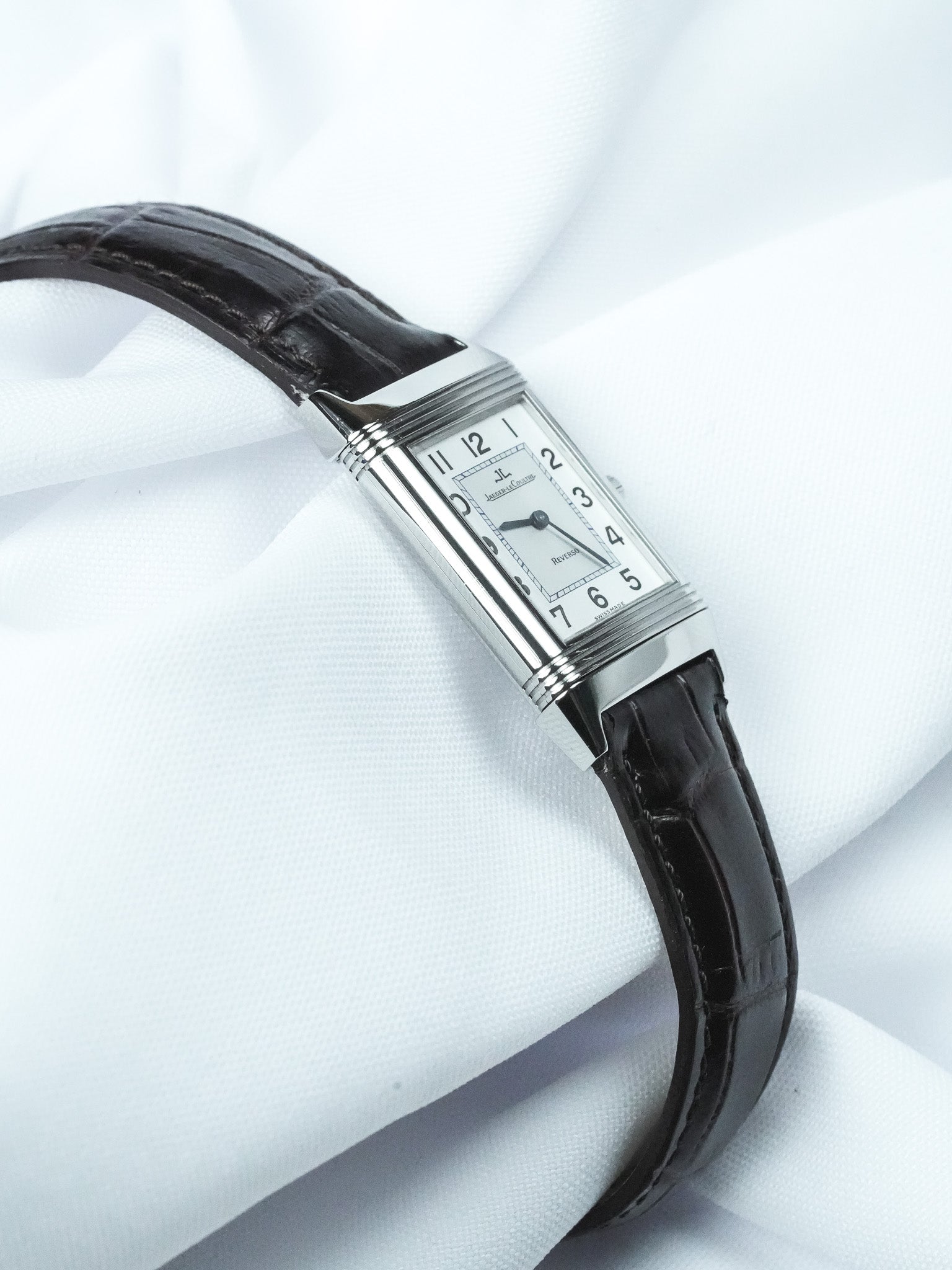 ساعة Jaeger-LeCoultre Reservo 250.8.86 فينتاج - يدويّة الترقية الإضافية، من الفولاذ والفضة (1990s) 