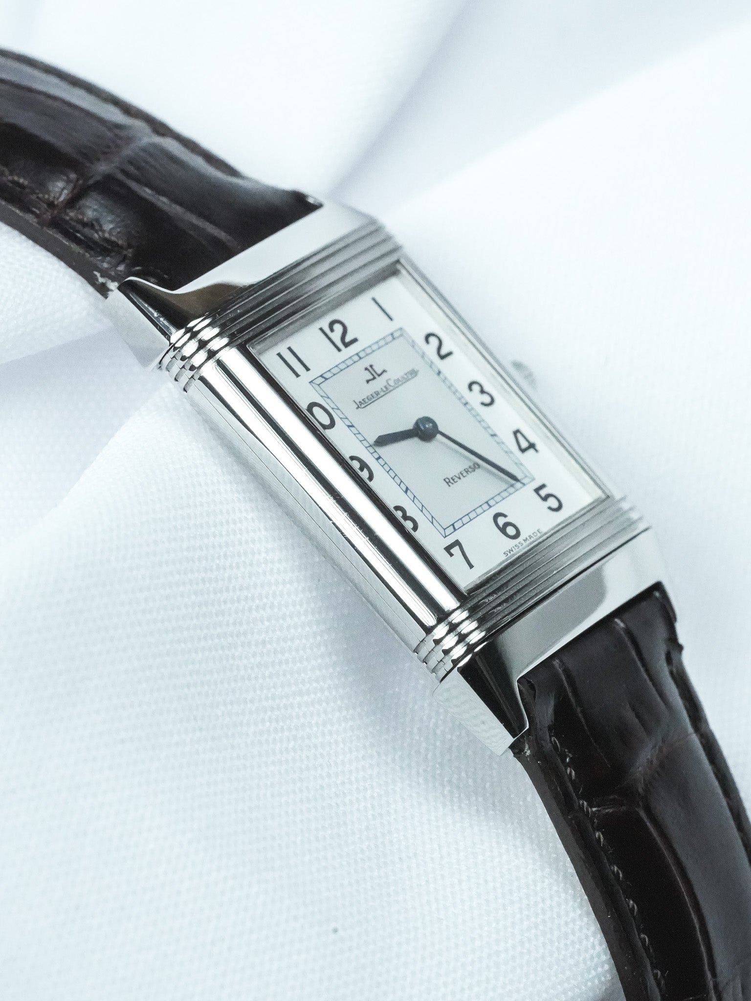 ساعة Jaeger-LeCoultre Reservo 250.8.86 فينتاج - يدويّة الترقية الإضافية، من الفولاذ والفضة (1990s) 