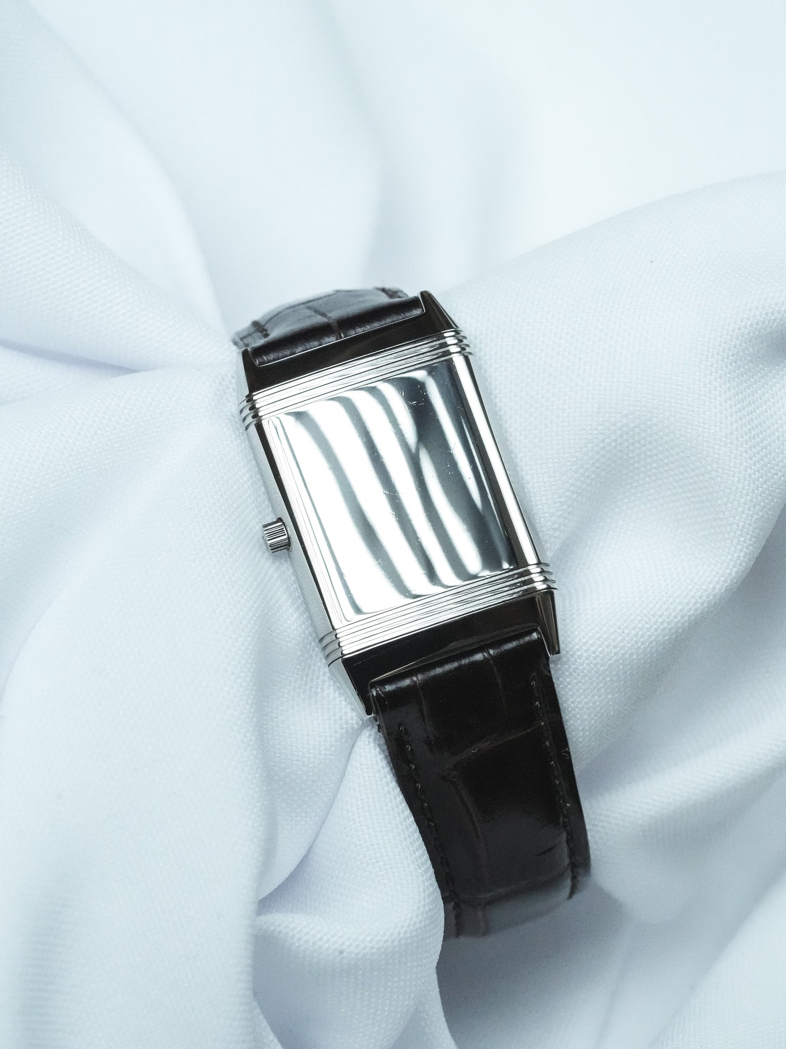 ساعة Jaeger-LeCoultre Reservo 250.8.86 فينتاج - يدويّة الترقية الإضافية، من الفولاذ والفضة (1990s) 