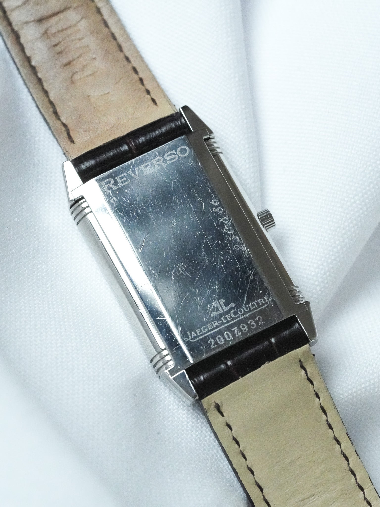 ساعة Jaeger-LeCoultre Reservo 250.8.86 فينتاج - يدويّة الترقية الإضافية، من الفولاذ والفضة (1990s) 