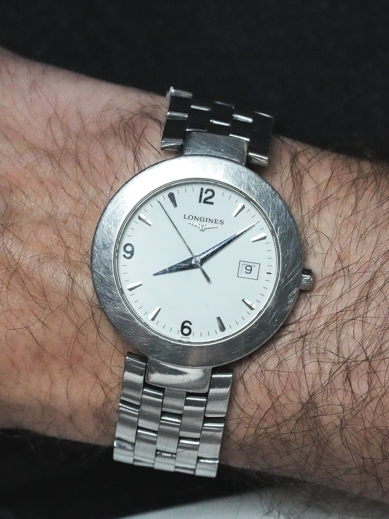 Montre Longines Vintage - Ronde Acier Quartz 37mm (Années 1990)