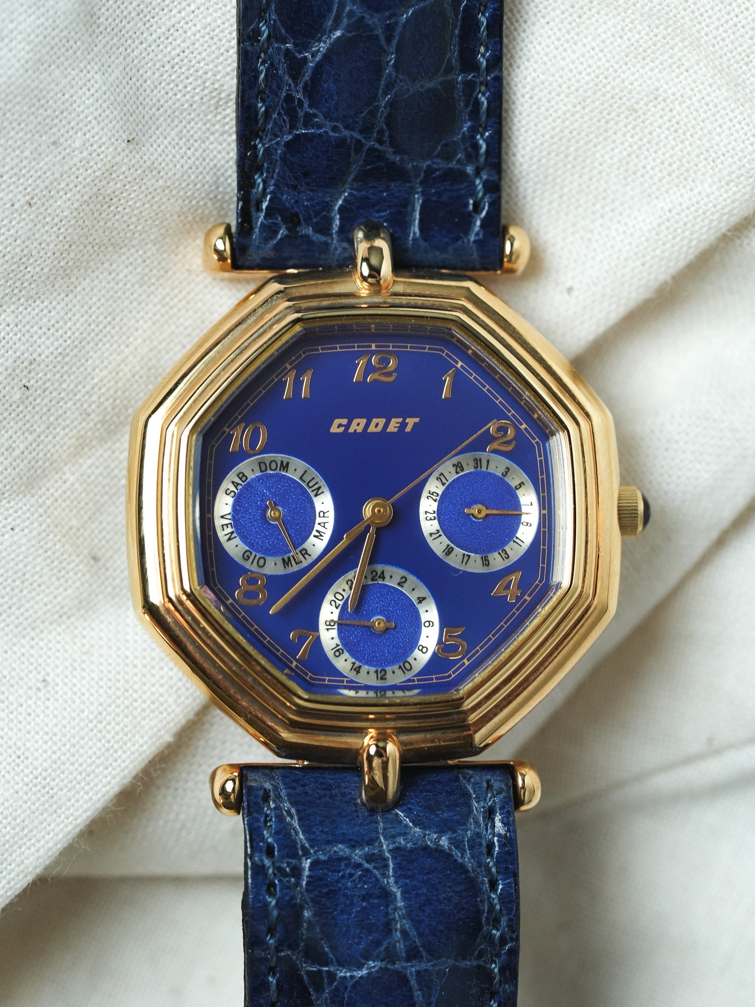 Cadet - Octogonale Or Bleu Triple Date - NOS -1990s
