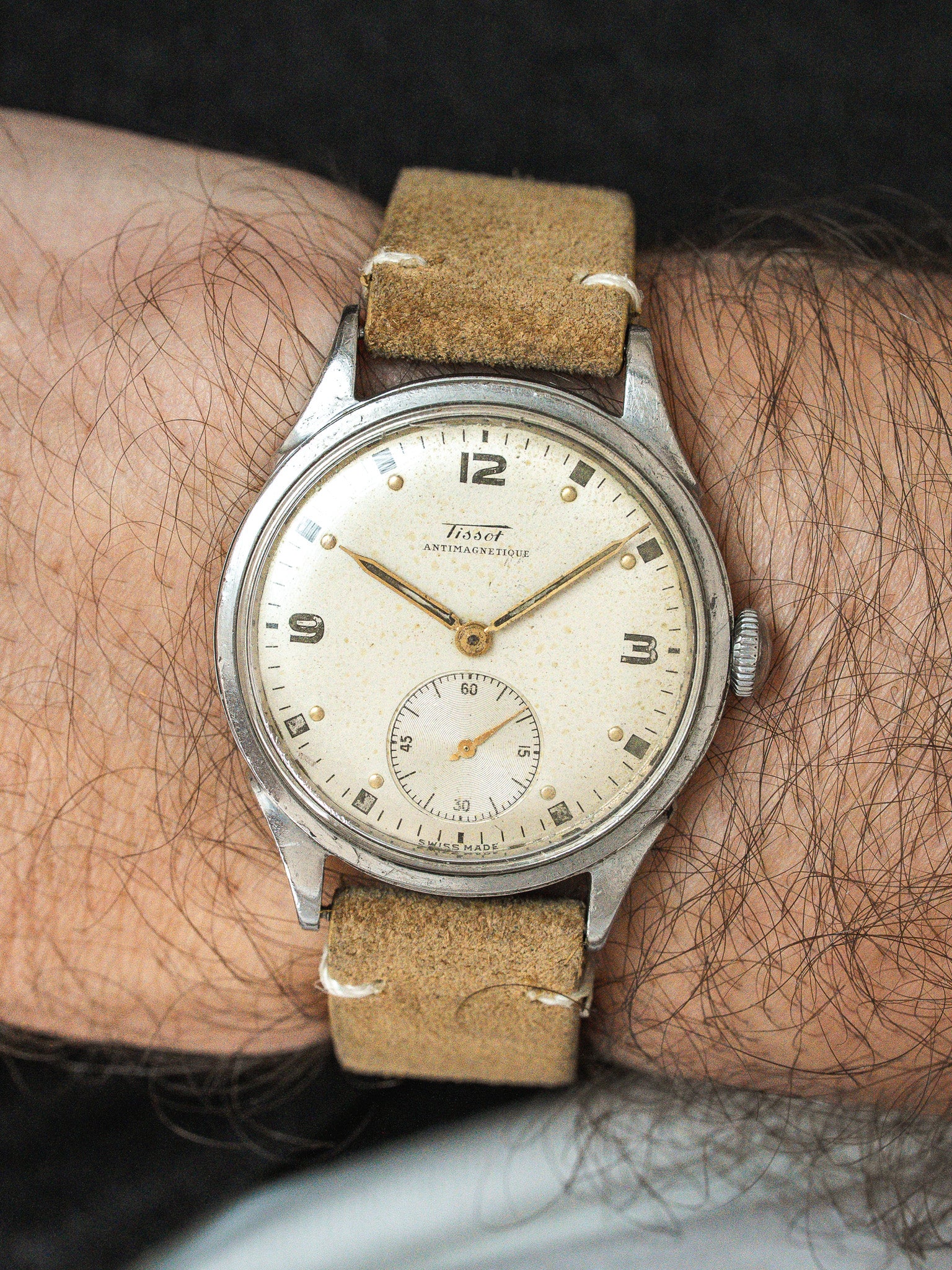 Tissot 复古腕表 - 35 毫米 不锈钢 小秒针（1950 年代） 