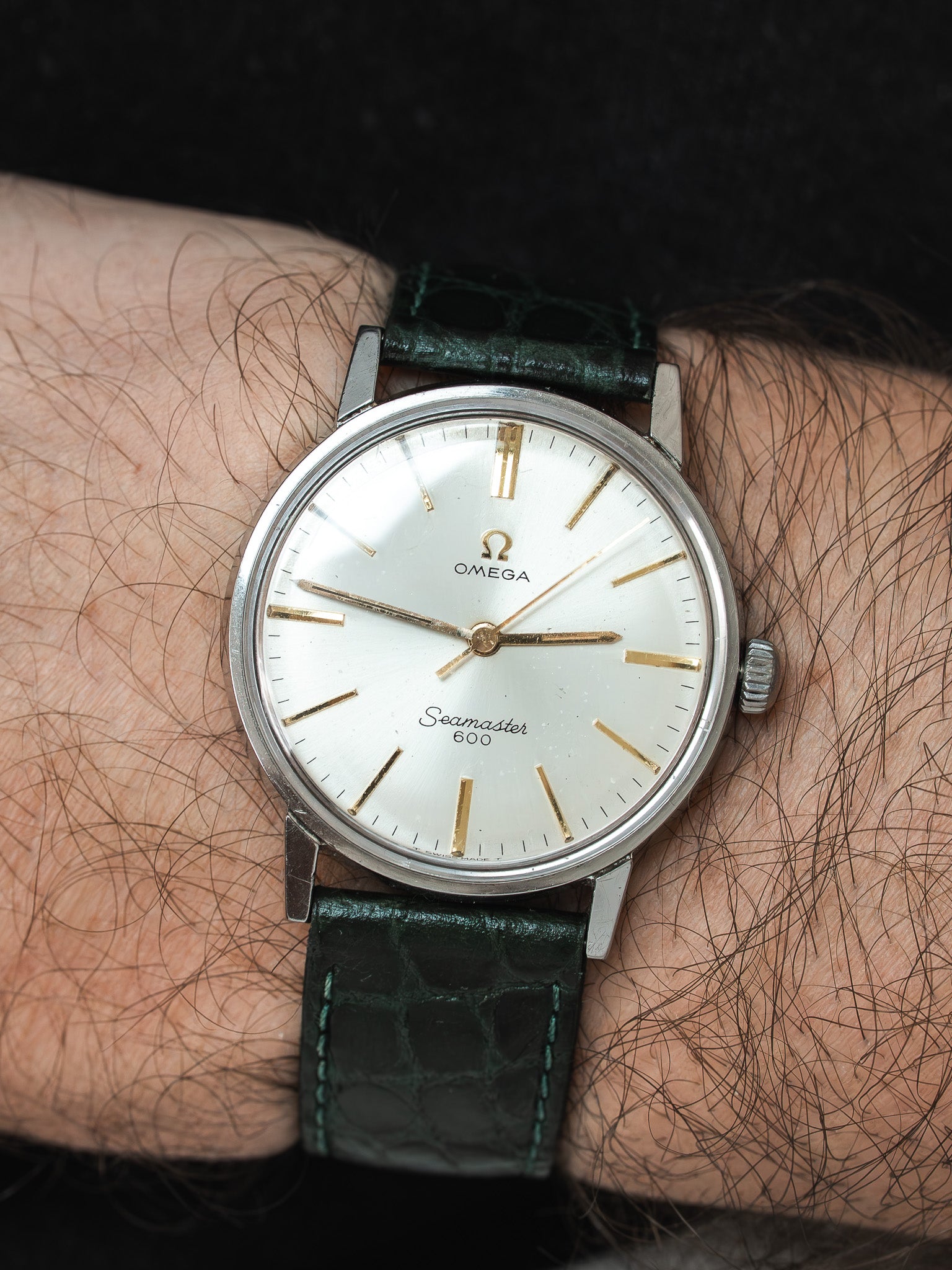 Omega 表 Seamaster 600 135.011 复古 - 34 毫米 不锈钢 金色刻度（1964） 