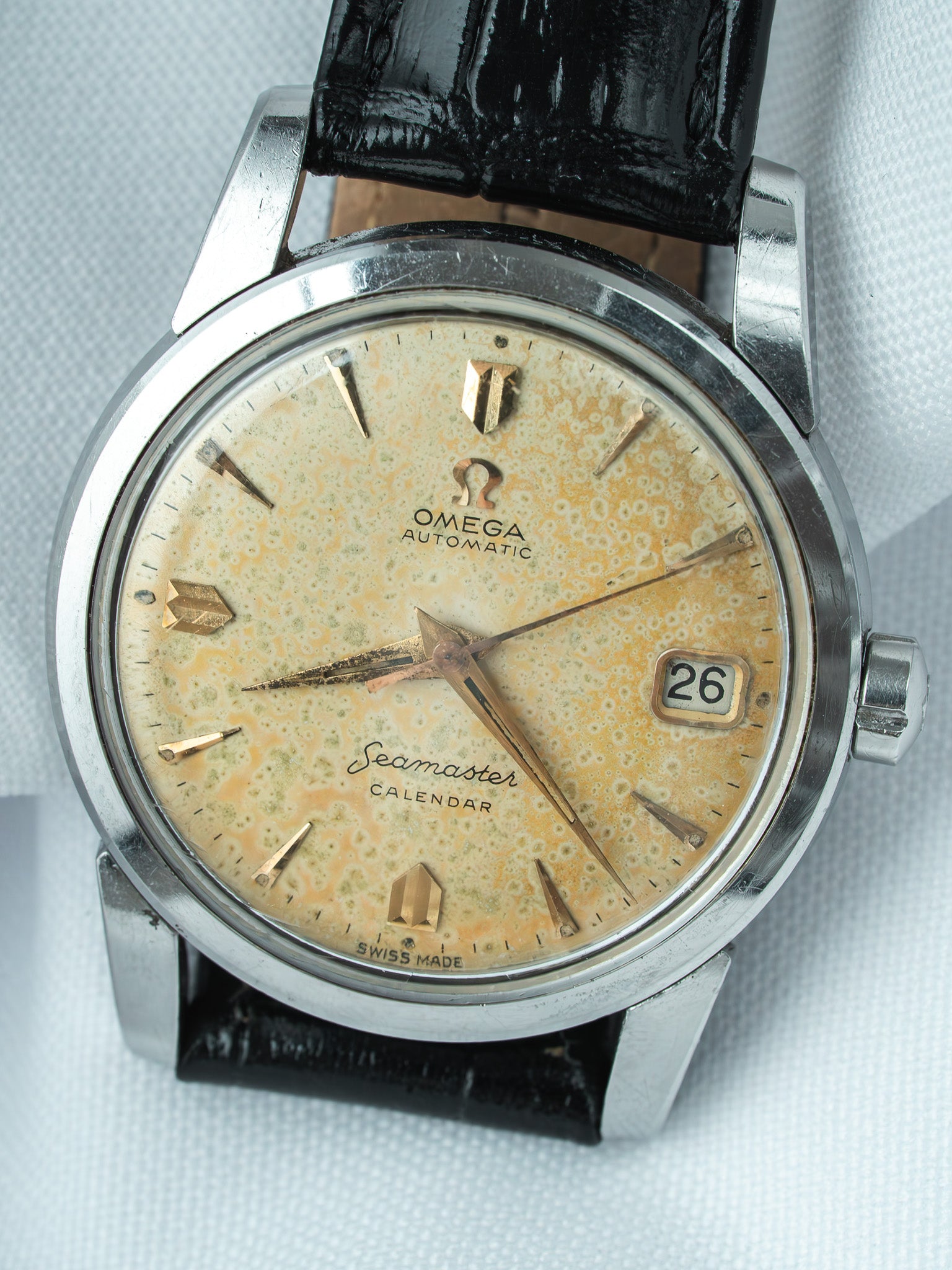 Montre Omega Seamaster Calendar 2849-4-SC Vintage - 34mm Tropical (1956) - Atelier Victor