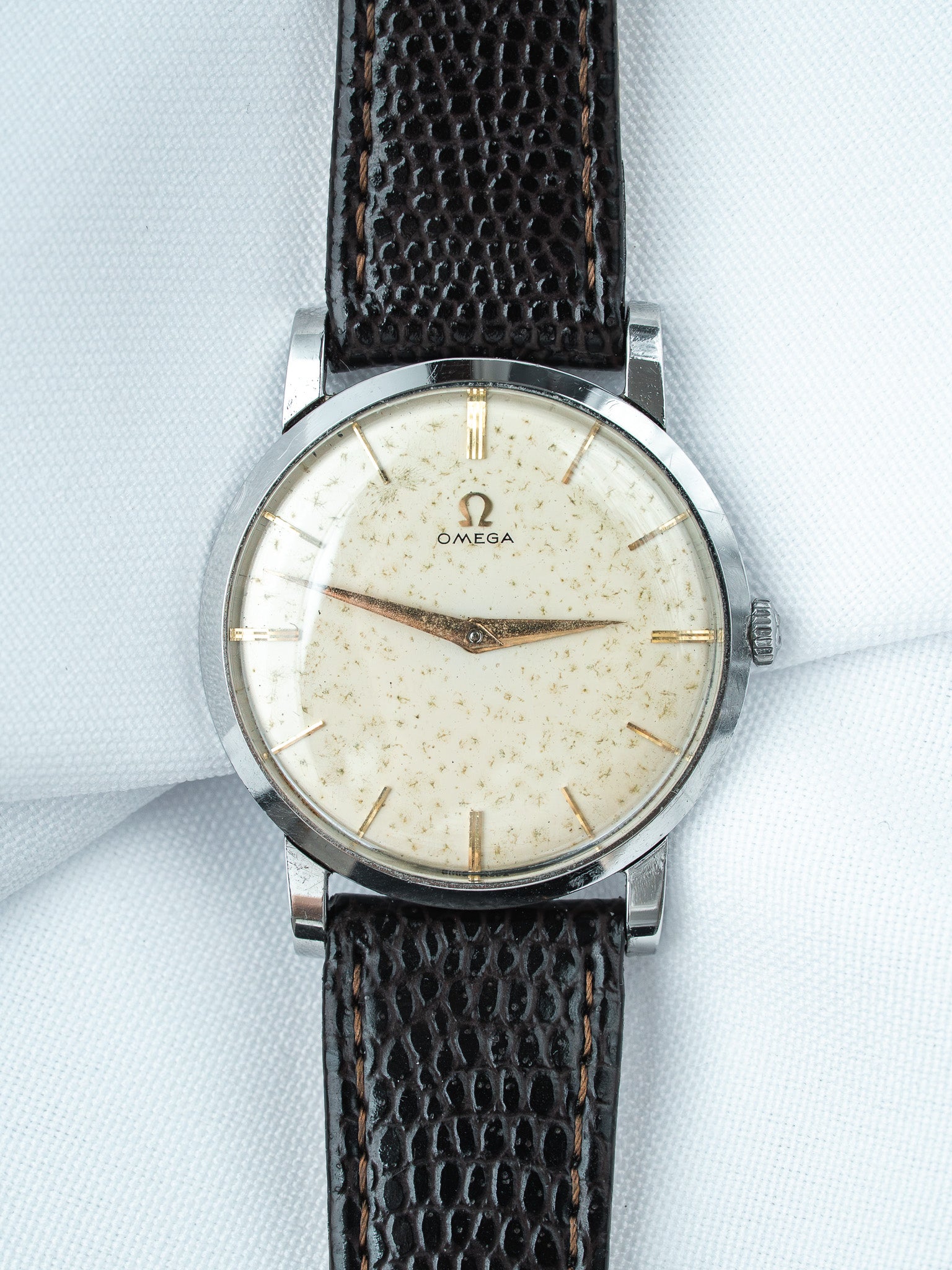 Montre Omega 14371 Vintage - 33mm Extra Plate Acier (1956) - Atelier Victor