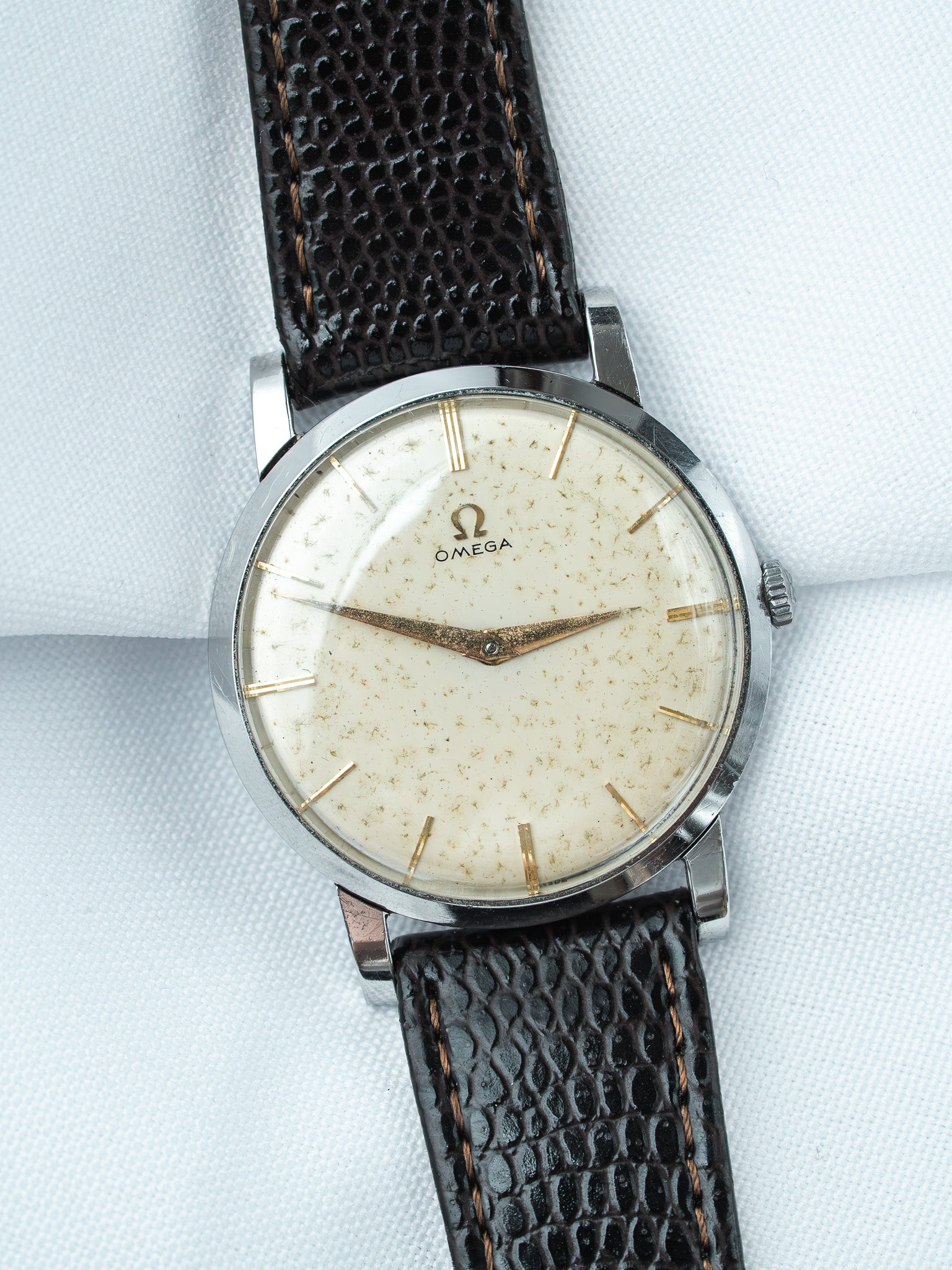 Montre Omega 14371 Vintage - 33mm Extra Plate Acier (1956) - Atelier Victor