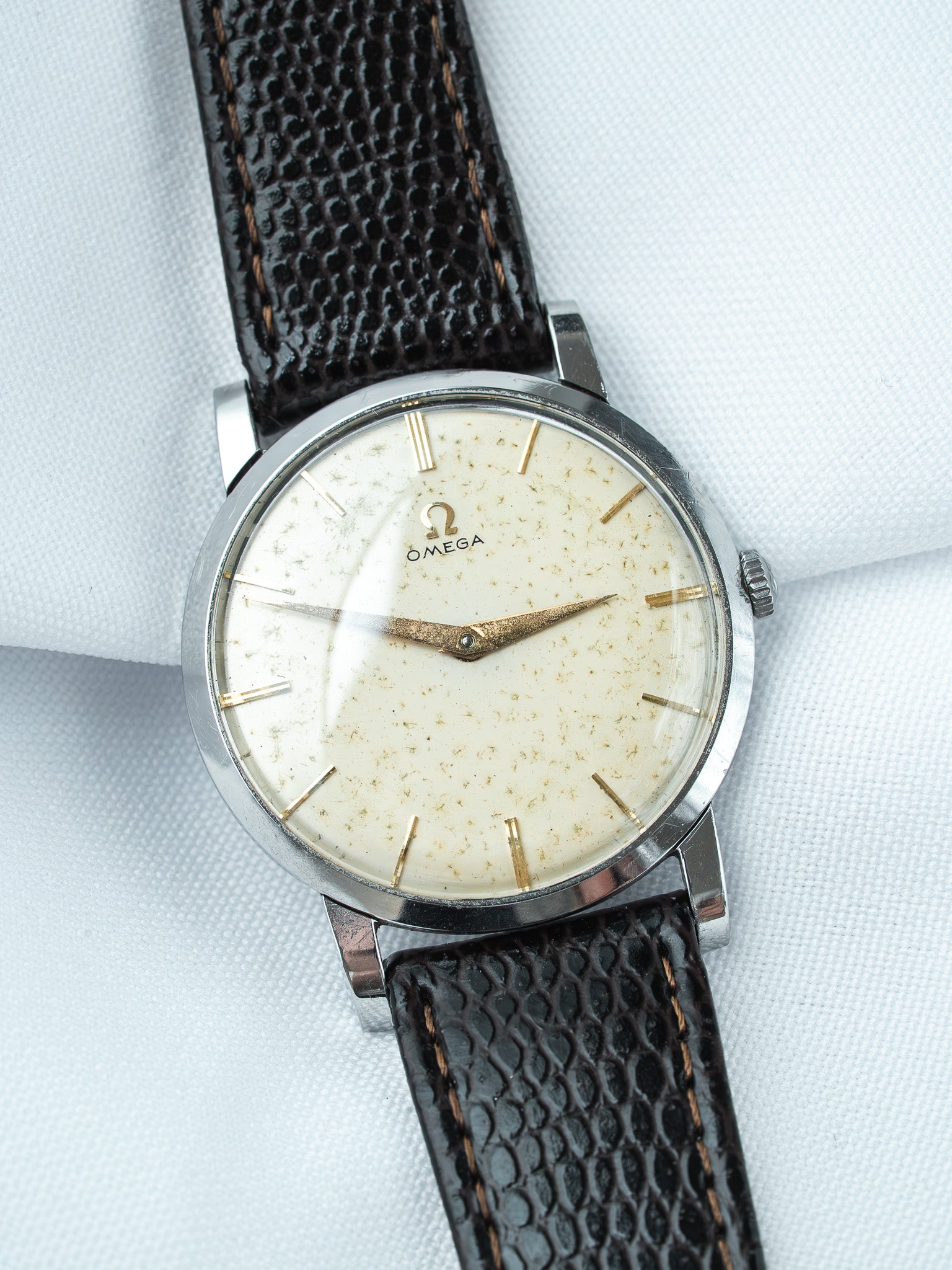Montre Omega 14371 Vintage - 33mm Extra Plate Acier (1956) - Atelier Victor