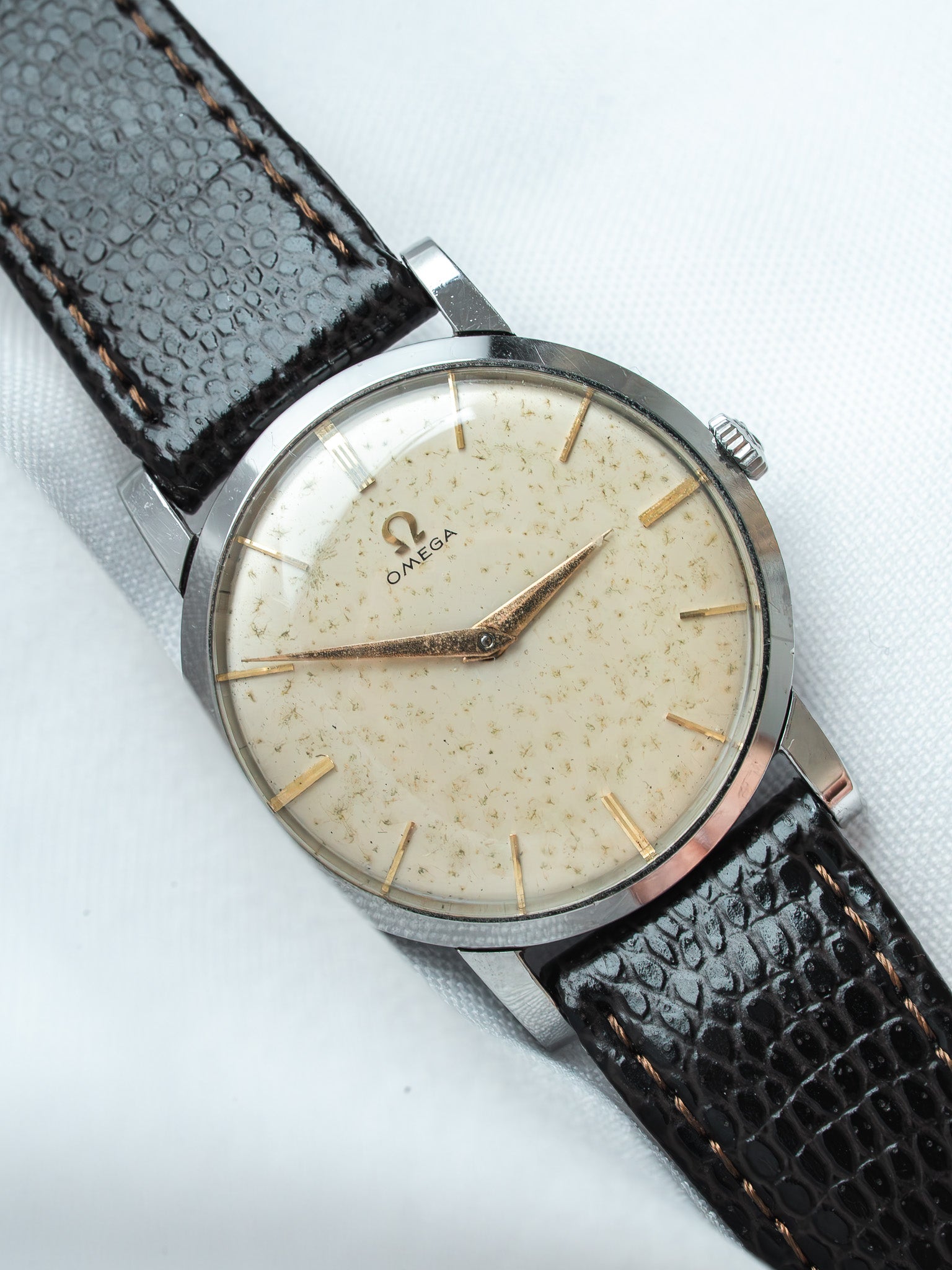 Montre Omega 14371 Vintage - 33mm Extra Plate Acier (1956) - Atelier Victor