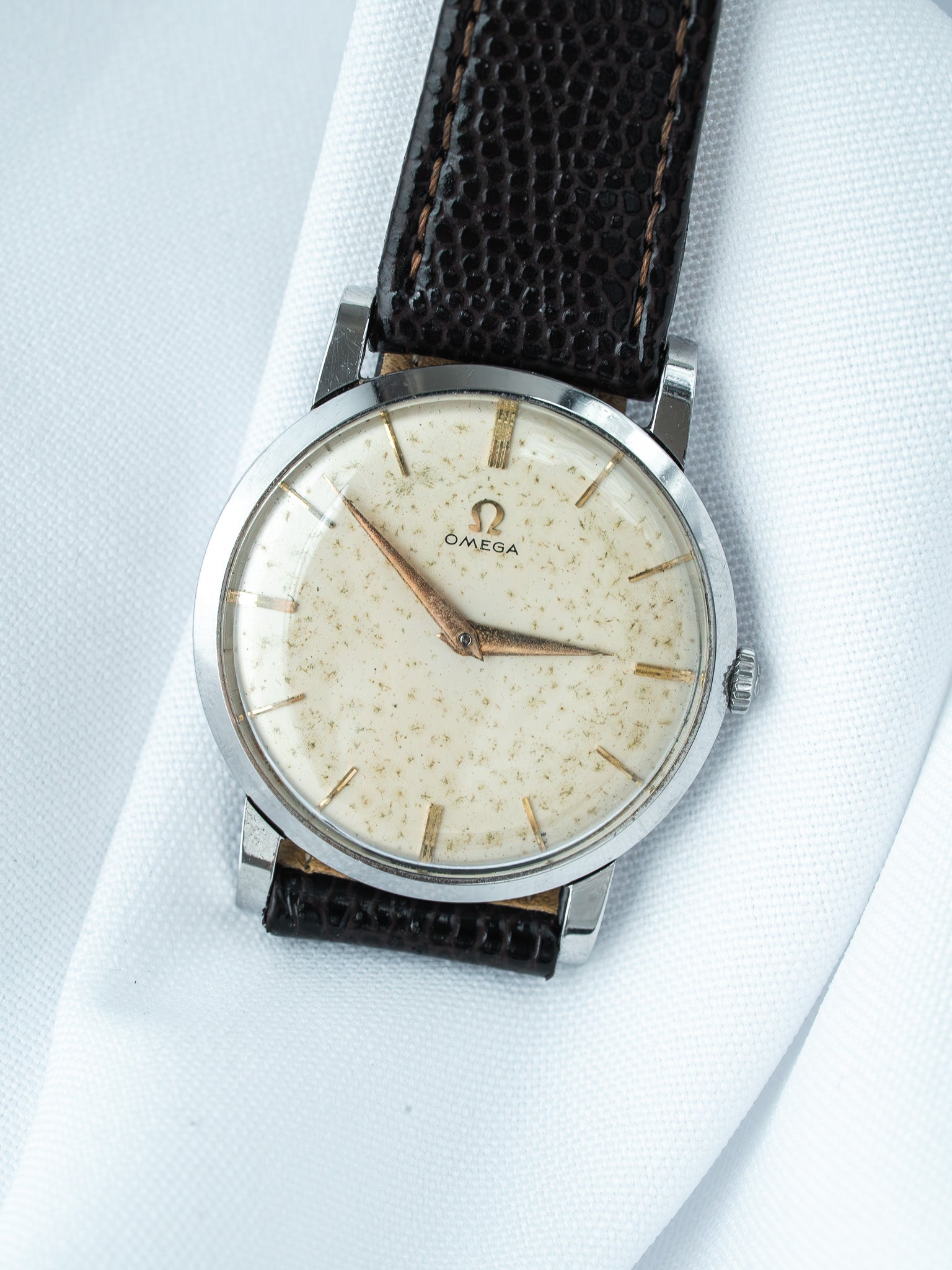 Montre Omega 14371 Vintage - 33mm Extra Plate Acier (1956) - Atelier Victor