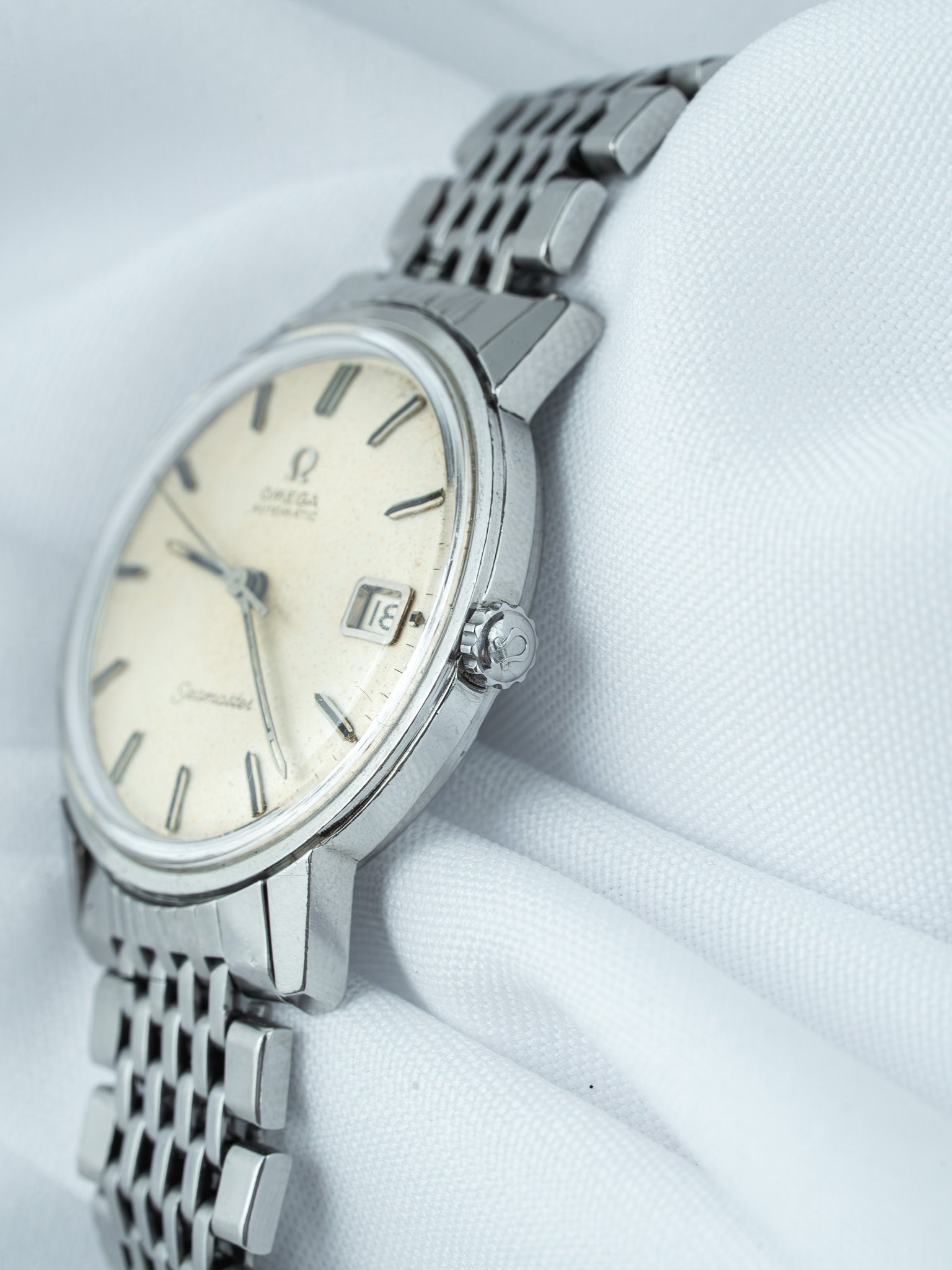 Montre Omega Seamaster 166.002 Vintage - 34,5mm Acier Automatique Date (1966) - Atelier Victor