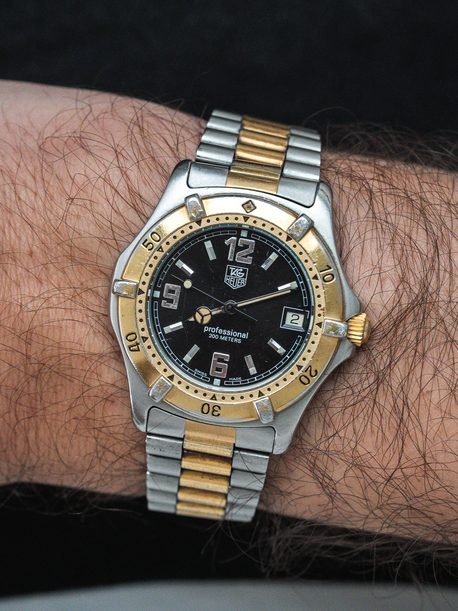 Montre TAG Heuer Professional 200M Vintage - Bicolore 39mm (Années 1990) - Atelier Victor
