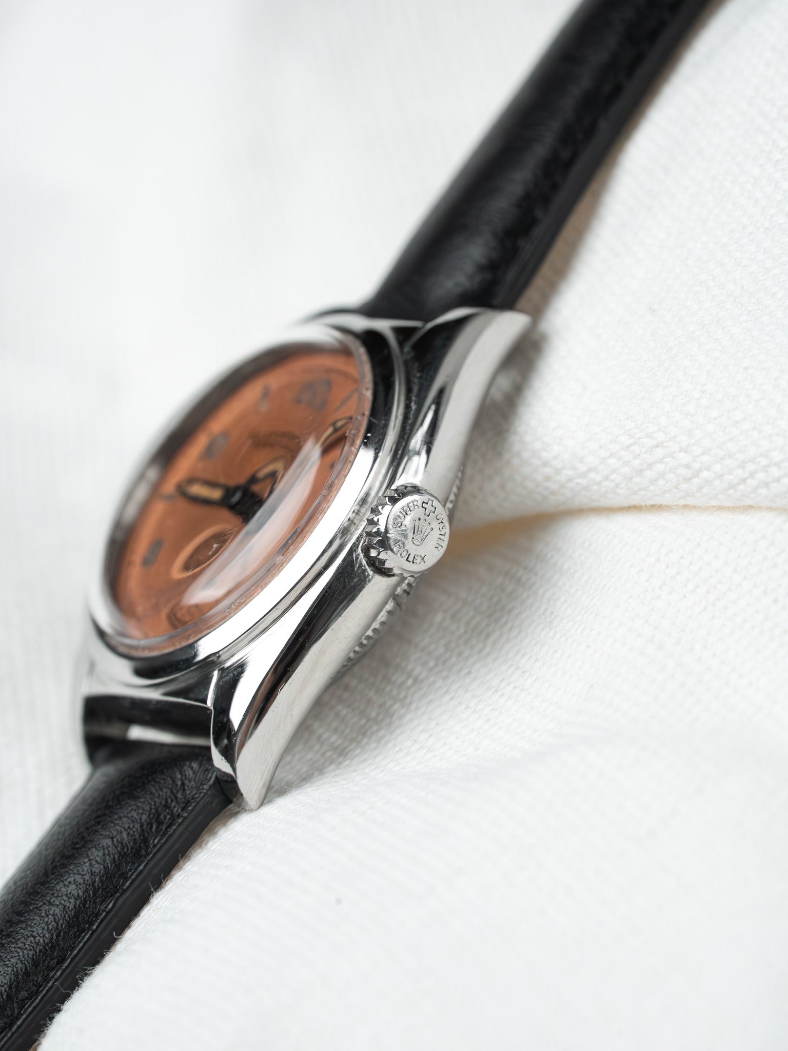 Montre Rolex Bubble Back 6050 Vintage - Saumon Acier (1950)