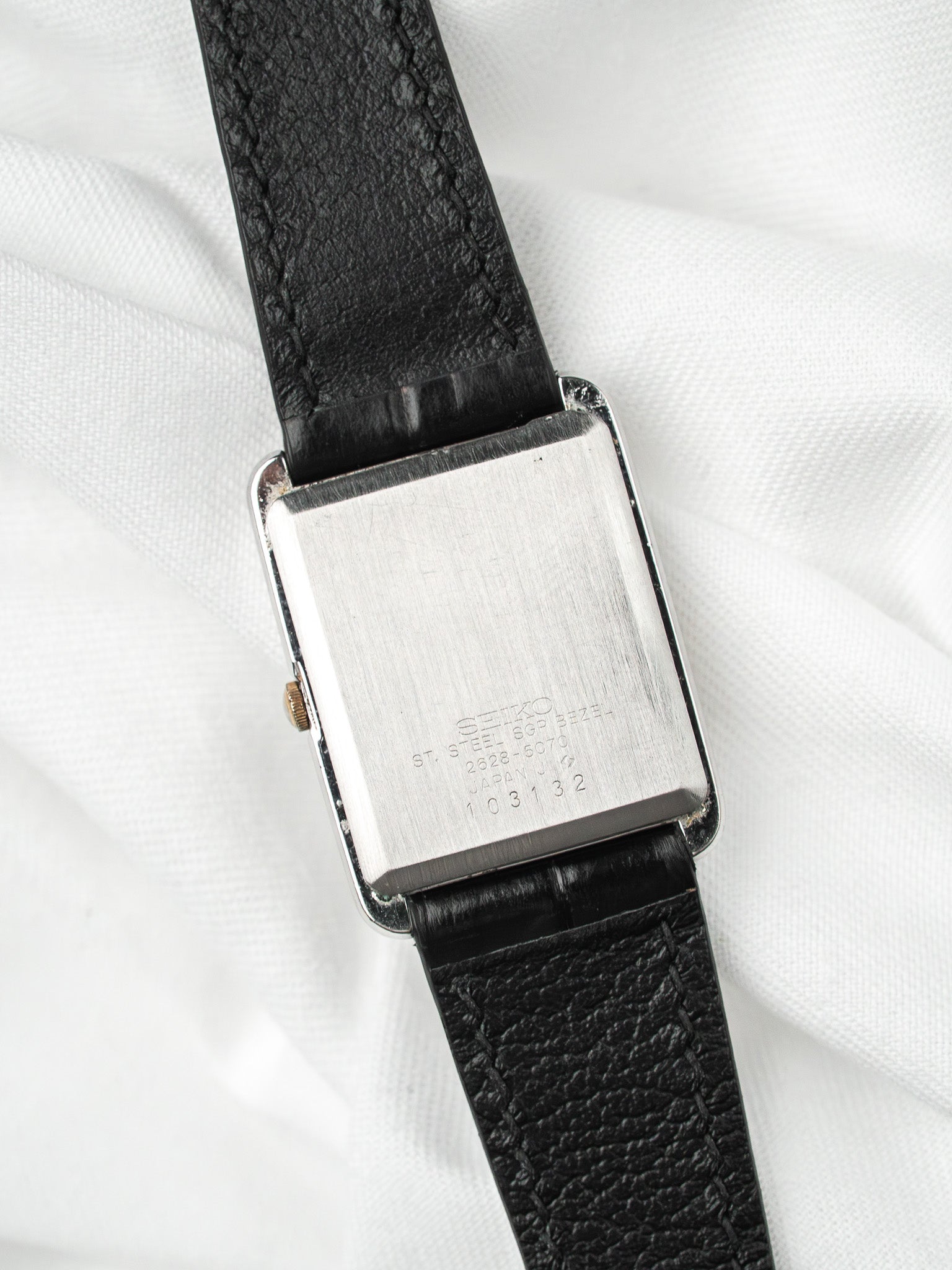 Vintage Seiko Tank Watch — Roman Dial & Small Seconds (1981) 
