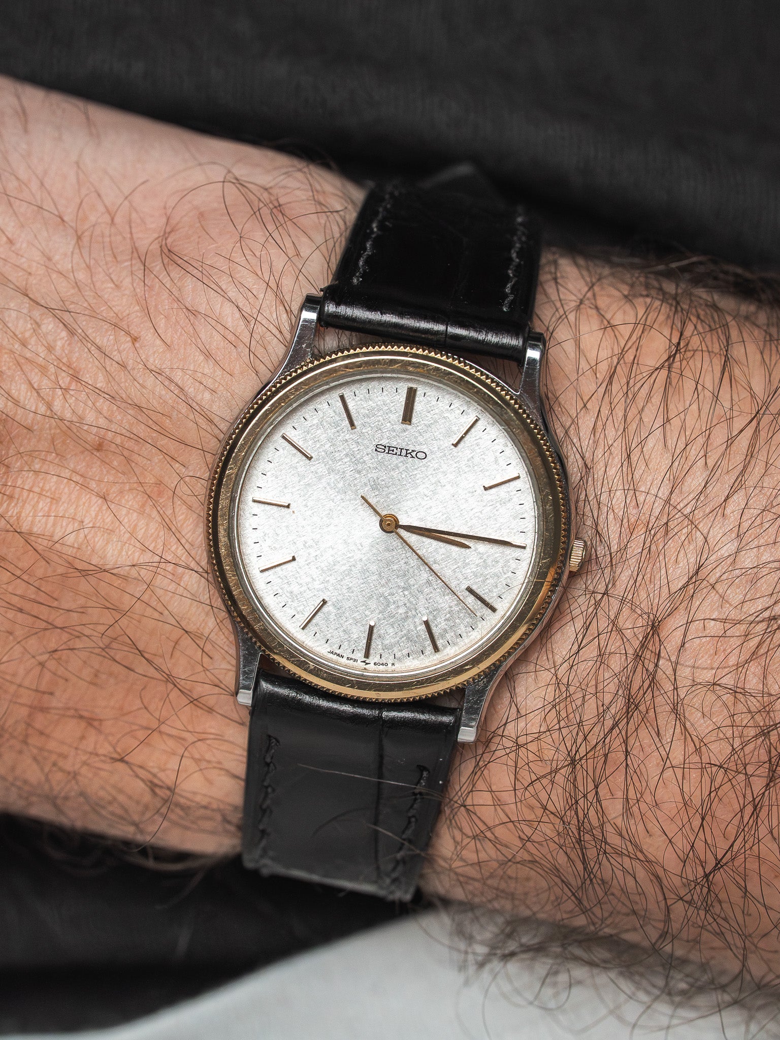 Montre Seiko 5P31-6030 Bicolore — Cadran Toile Argenté (1996)