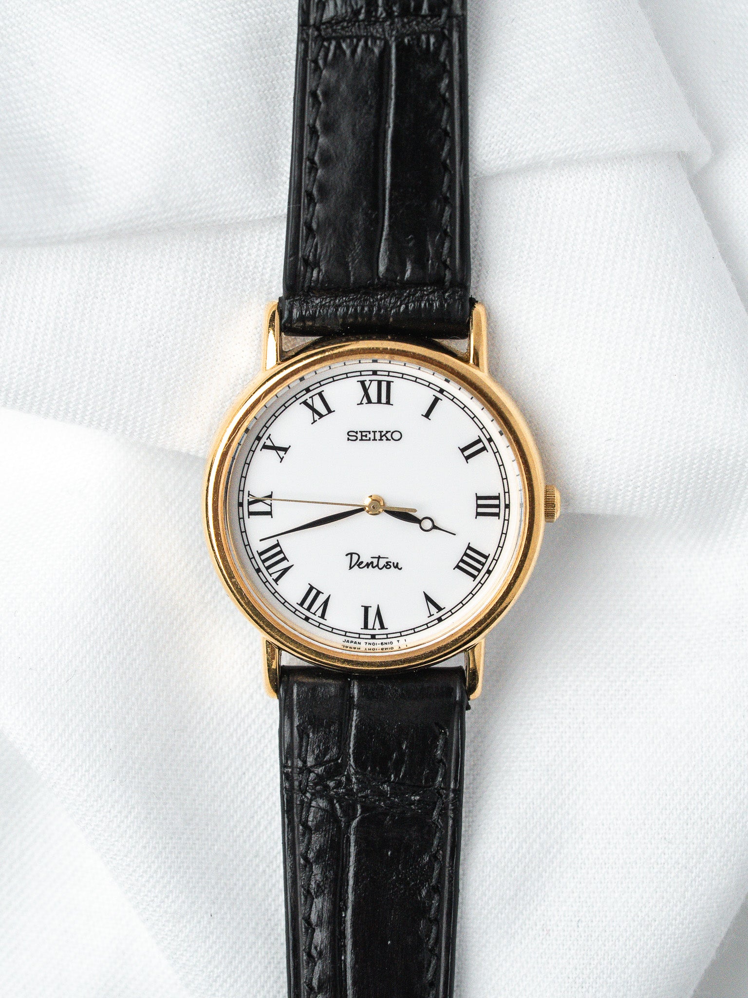 Vintage Seiko Dentsu Gold-Plated — Corporate Roman Dial (1995) 