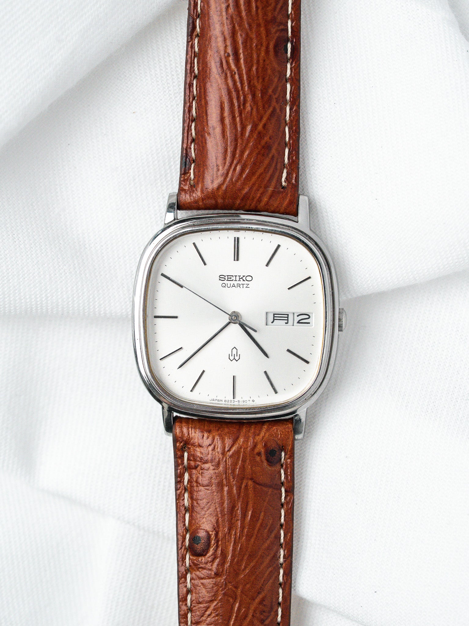 Vintage Seiko SQ Watch — 8223-5120 TV Case Kanji JDM (1981) 