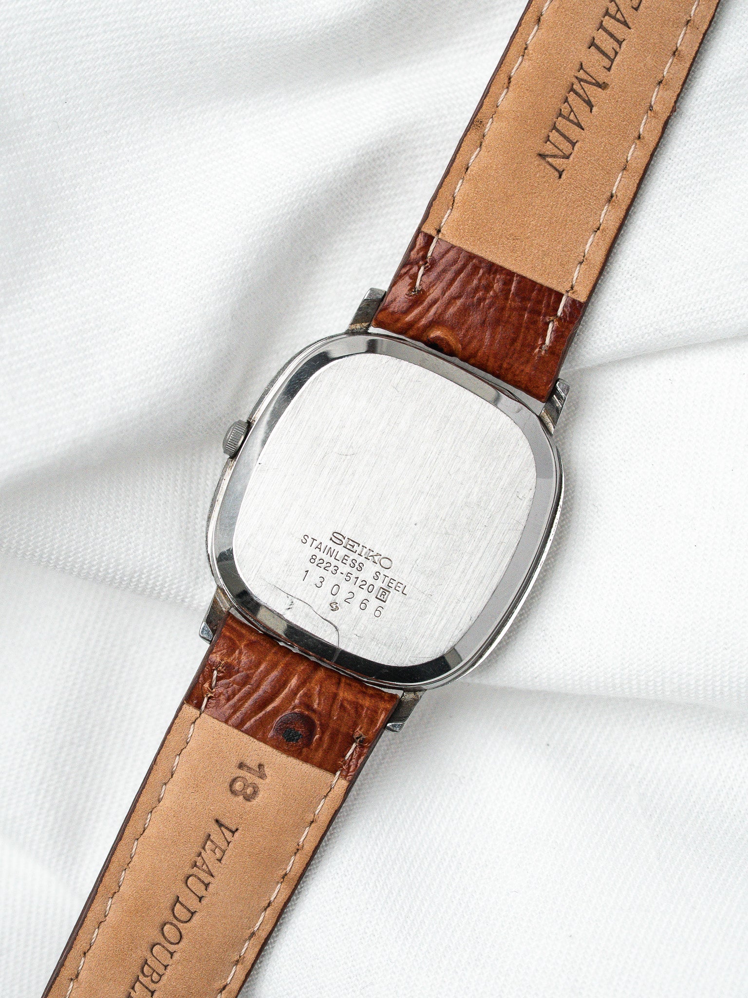 Vintage Seiko SQ Watch — 8223-5120 TV Case Kanji JDM (1981) 