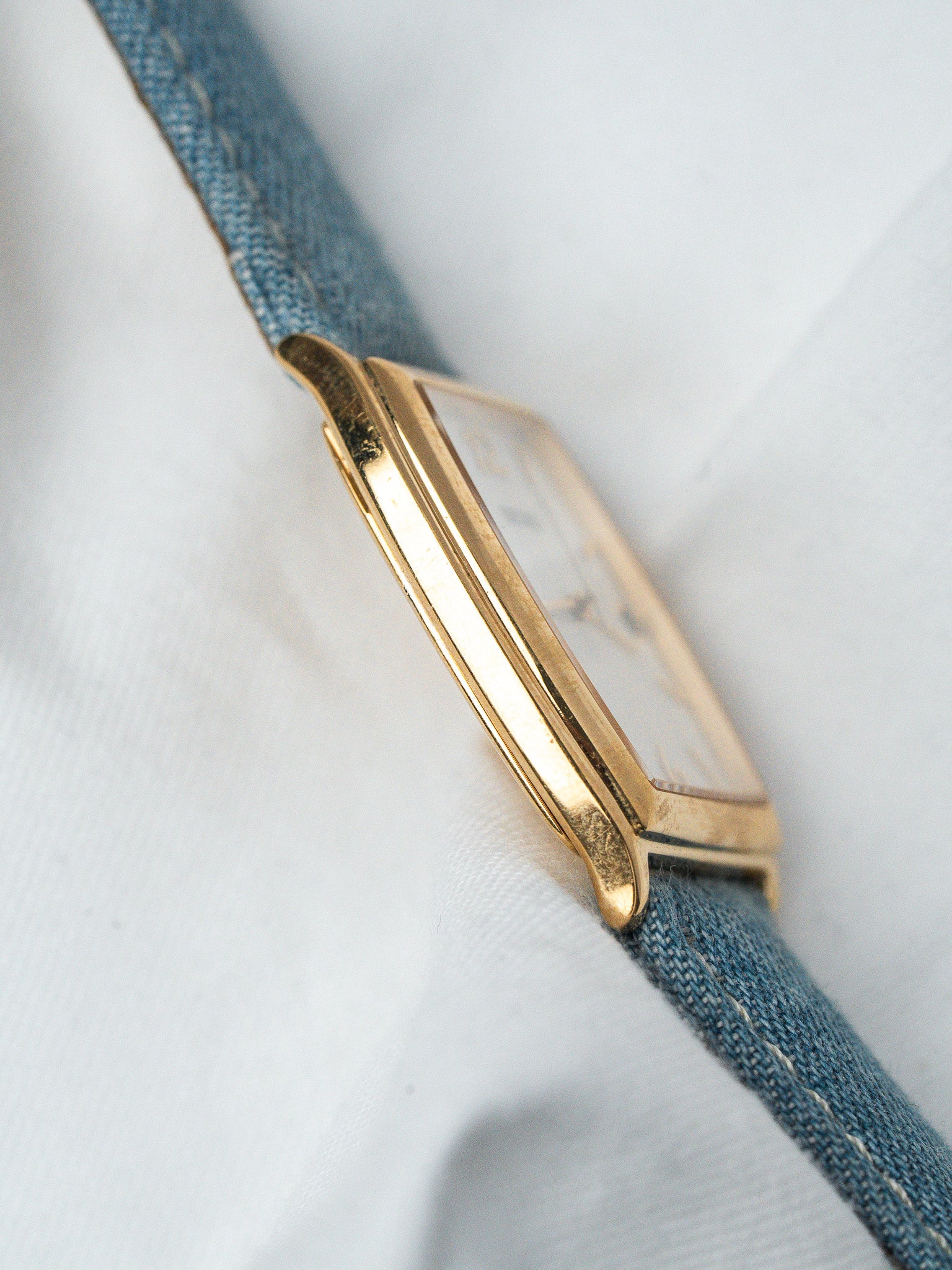 Montre Seiko Vintage Plaqué Or — Tonneau Cadran Blanc (1992)