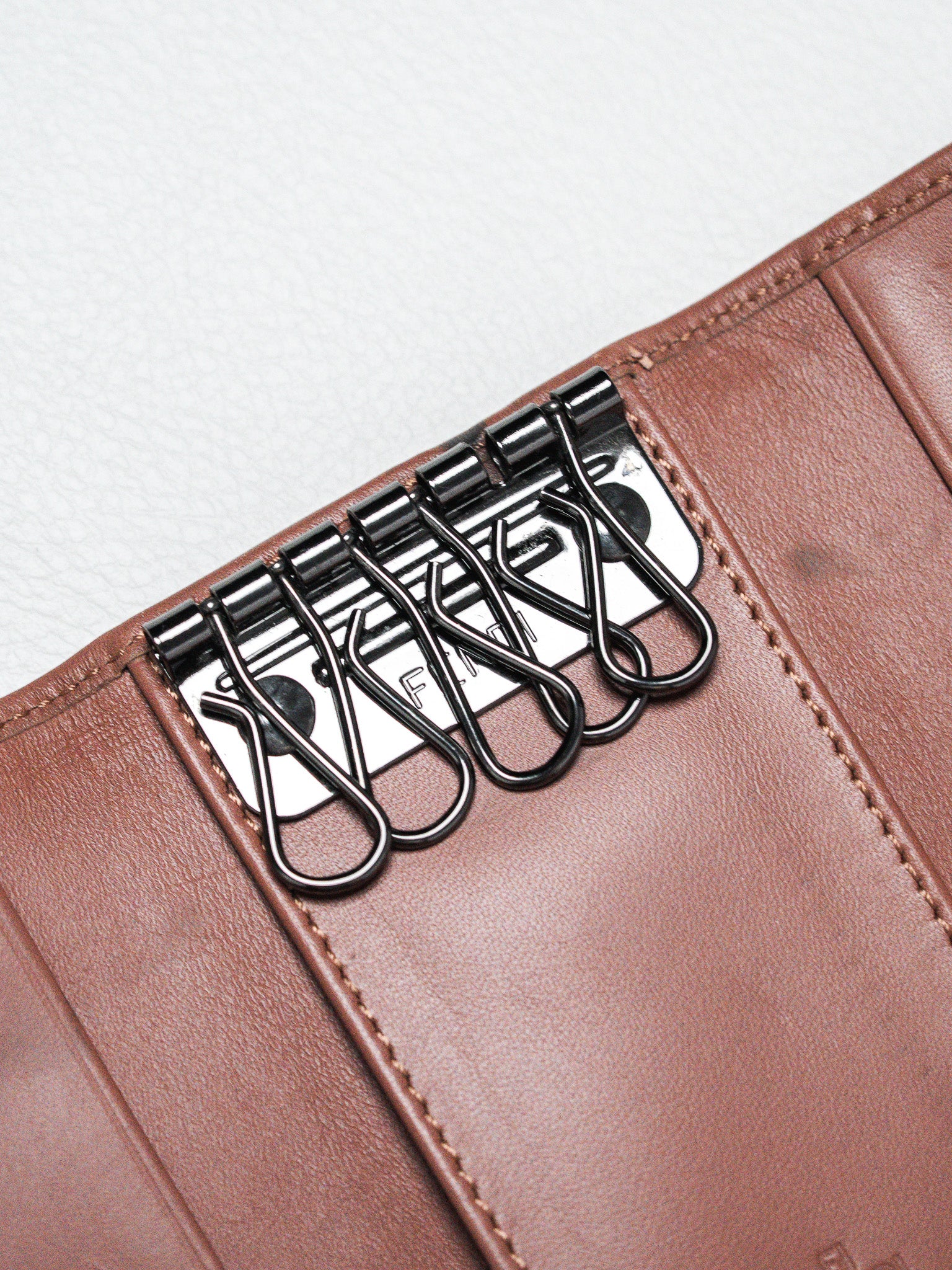 Porte-Clés Fendi Vintage — Toile Zucca Monogram FF & Cuir