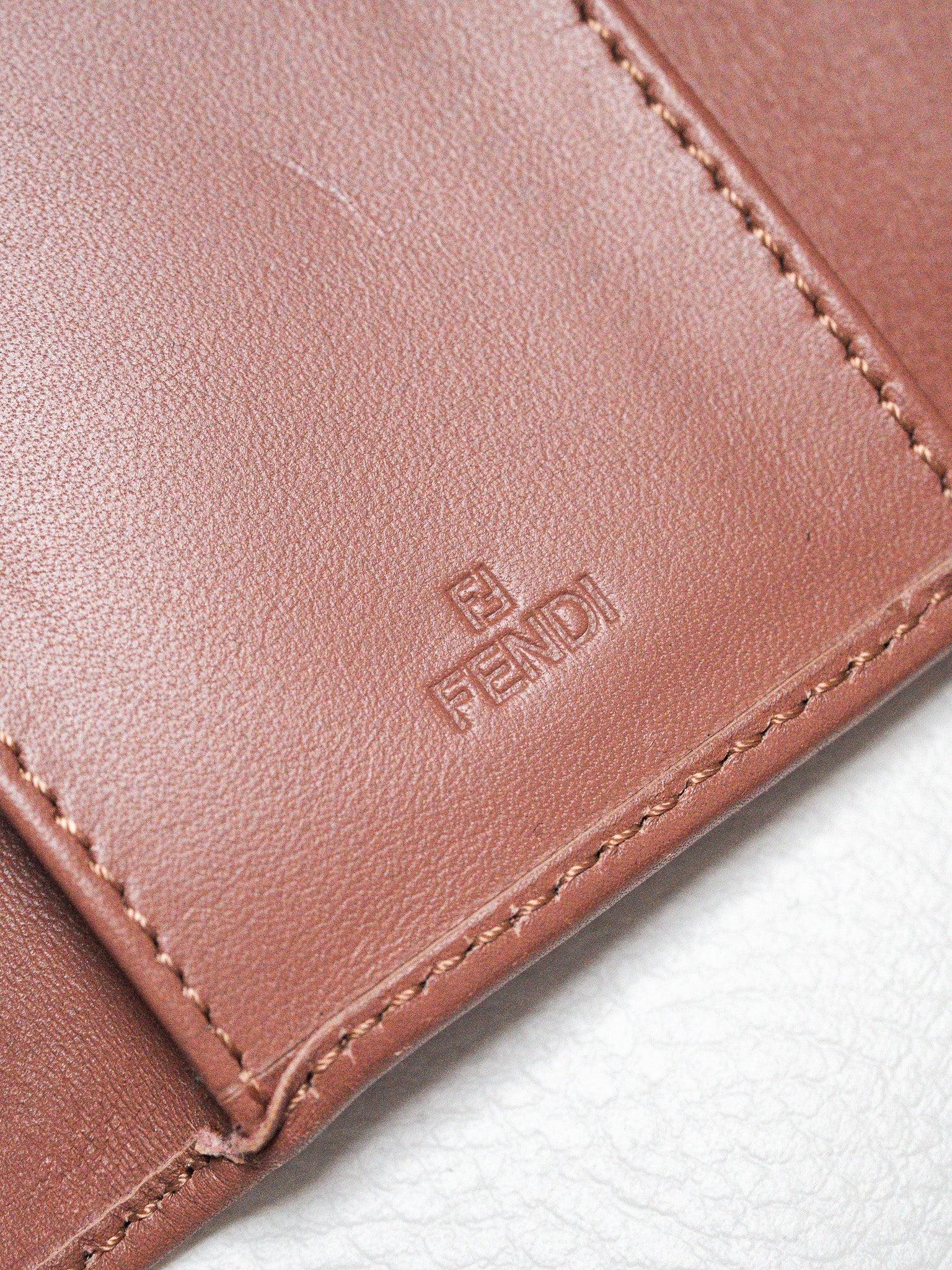 Porte-Clés Fendi Vintage — Toile Zucca Monogram FF & Cuir