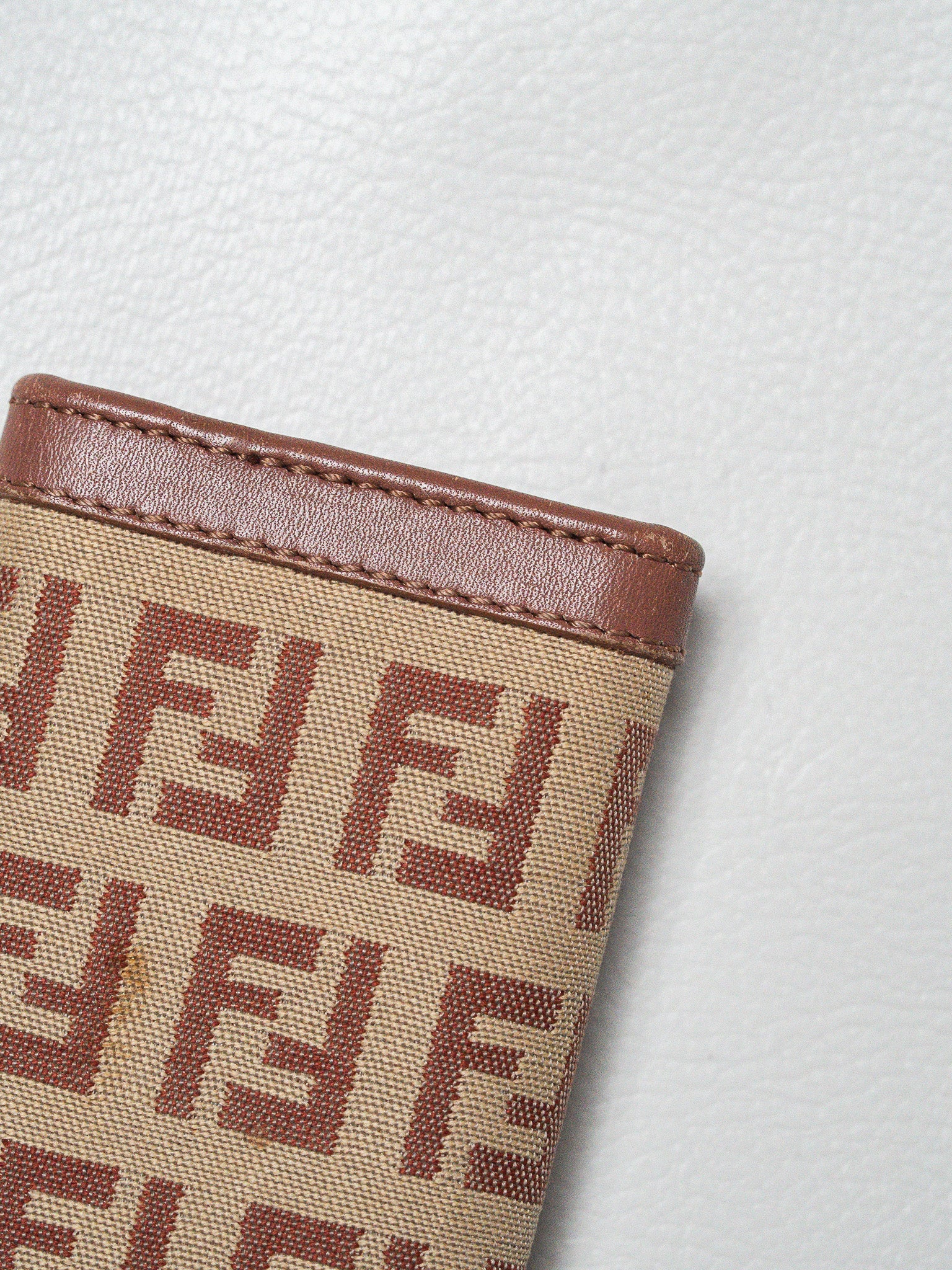 Porte-Clés Fendi Vintage — Toile Zucca Monogram FF & Cuir