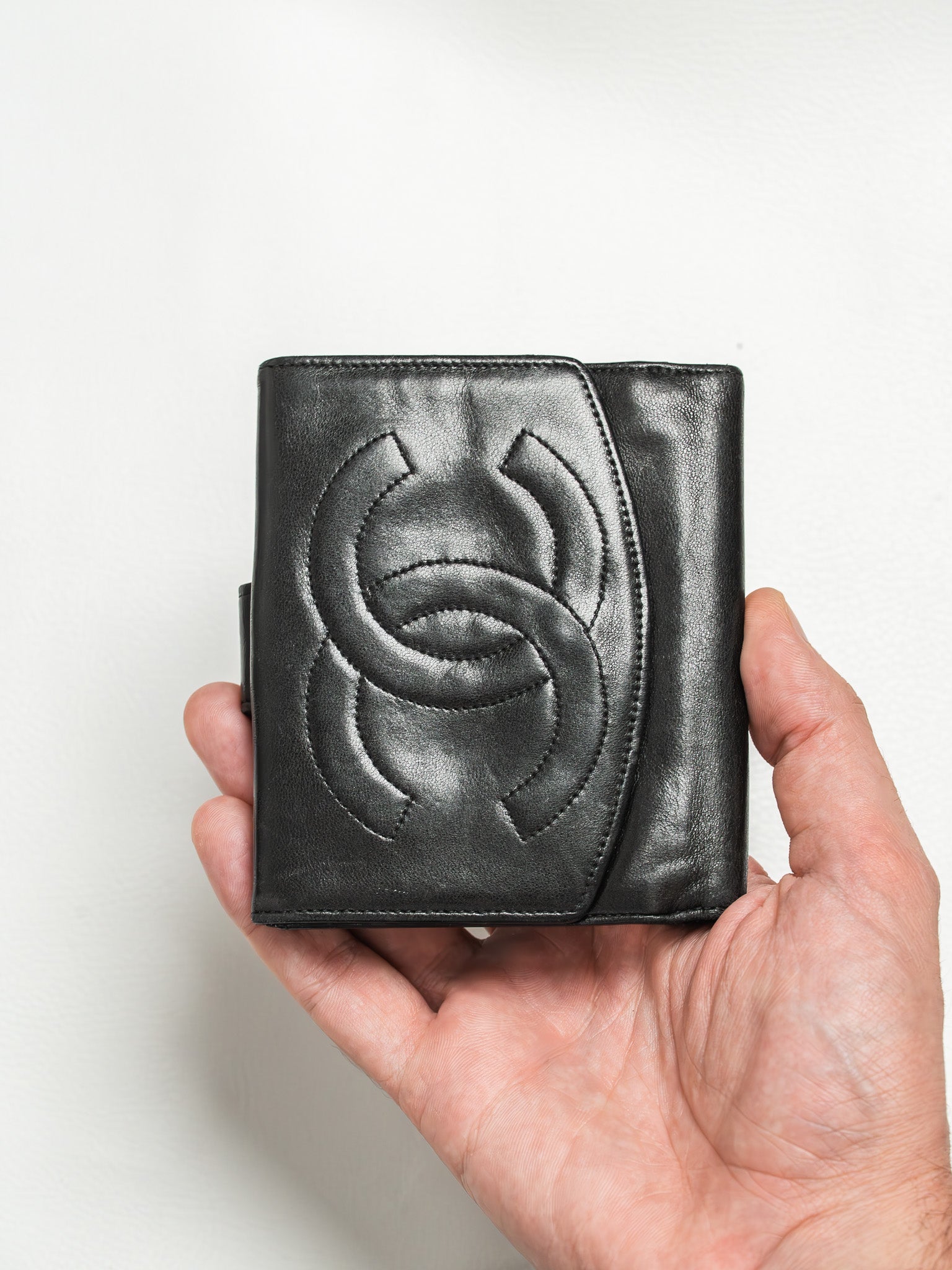 Wallet Chanel CC Black Lamb Leather (2000s) 