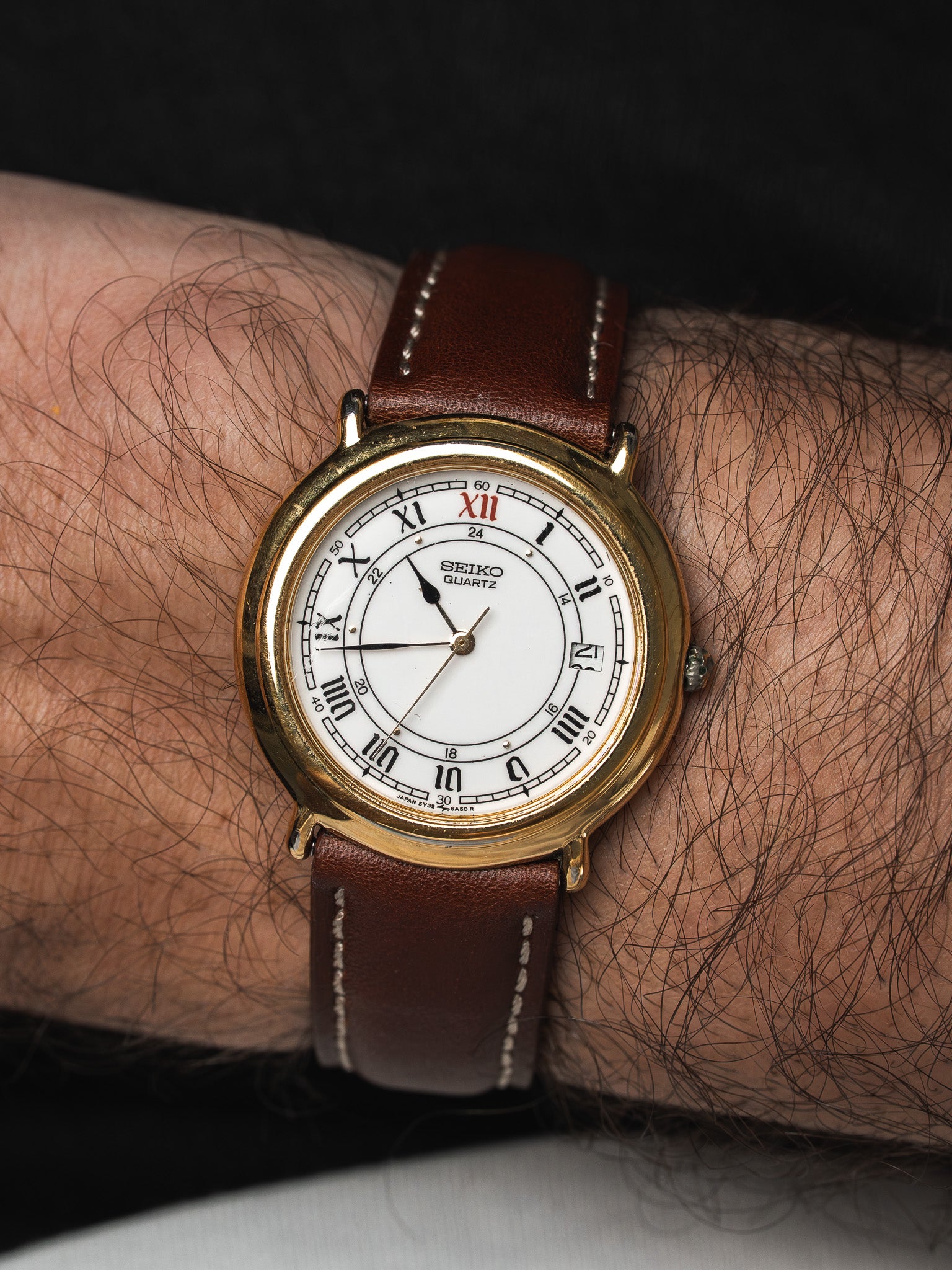Seiko - Plaqué or Romain 24h - 1989