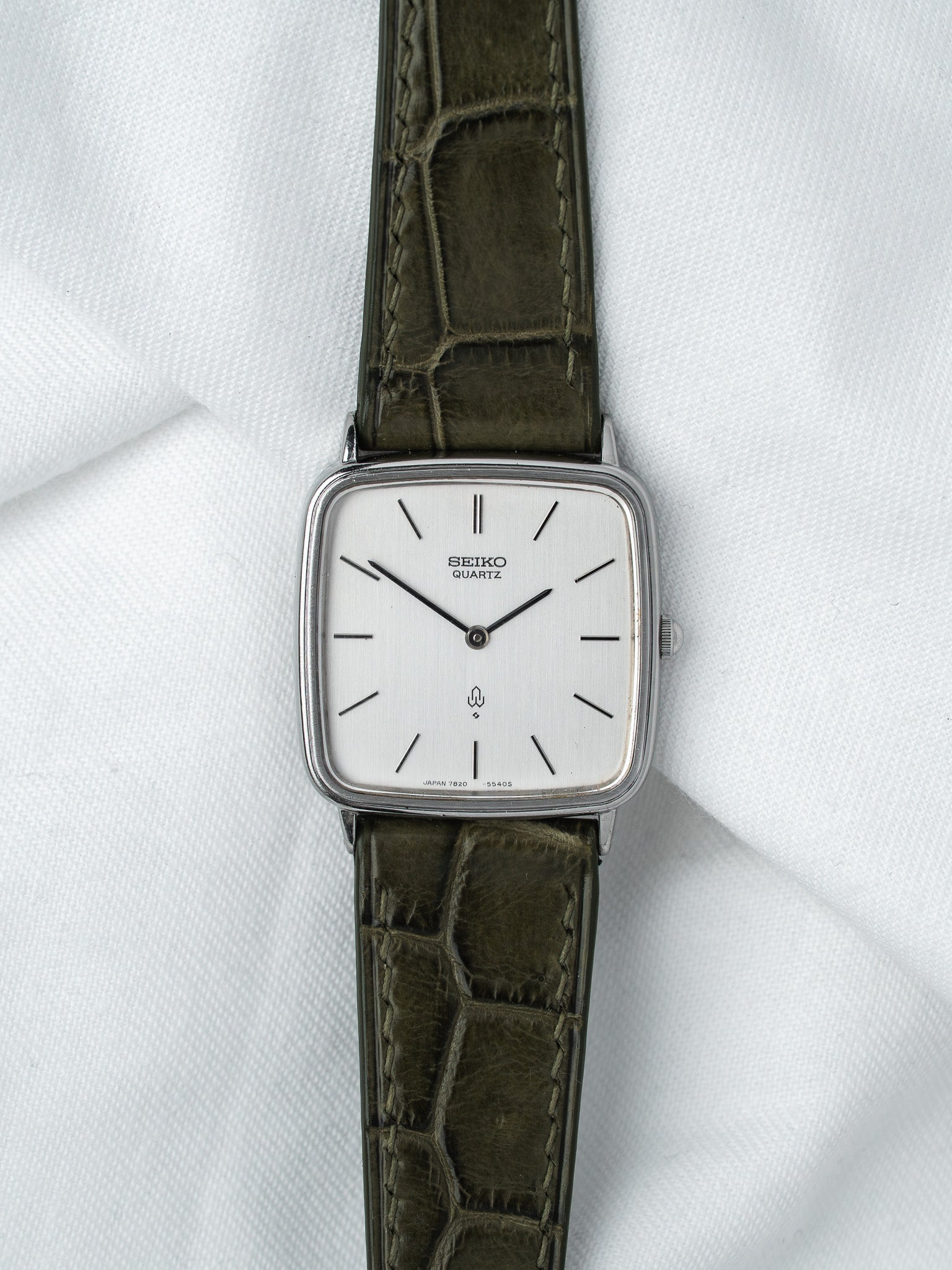 Seiko 石英方形腕表 7820-5430 — 银色表盘（1979） 