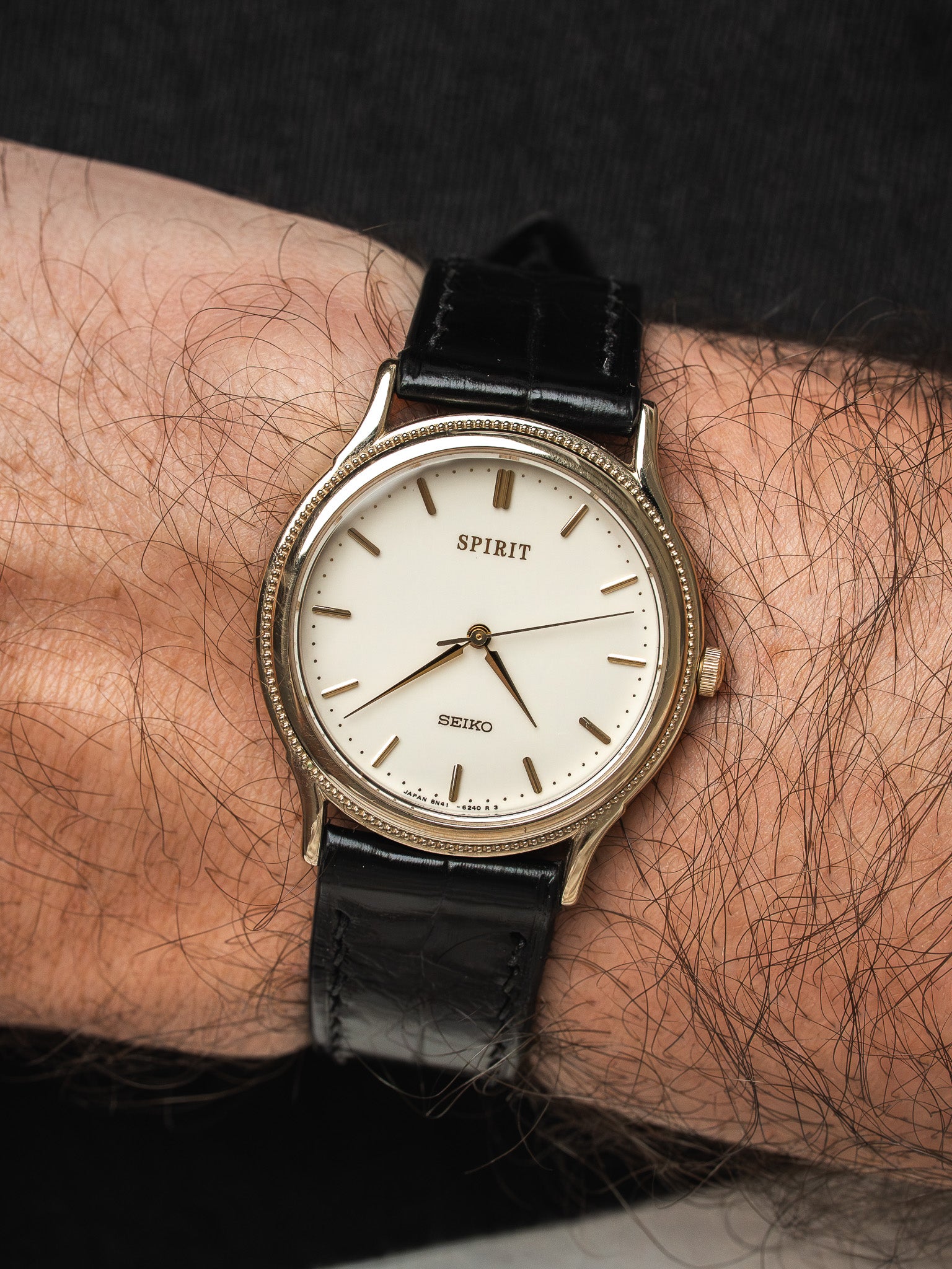 Orologio Seiko Spirit Oro — Quadrante crema neo-vintage (2004) 