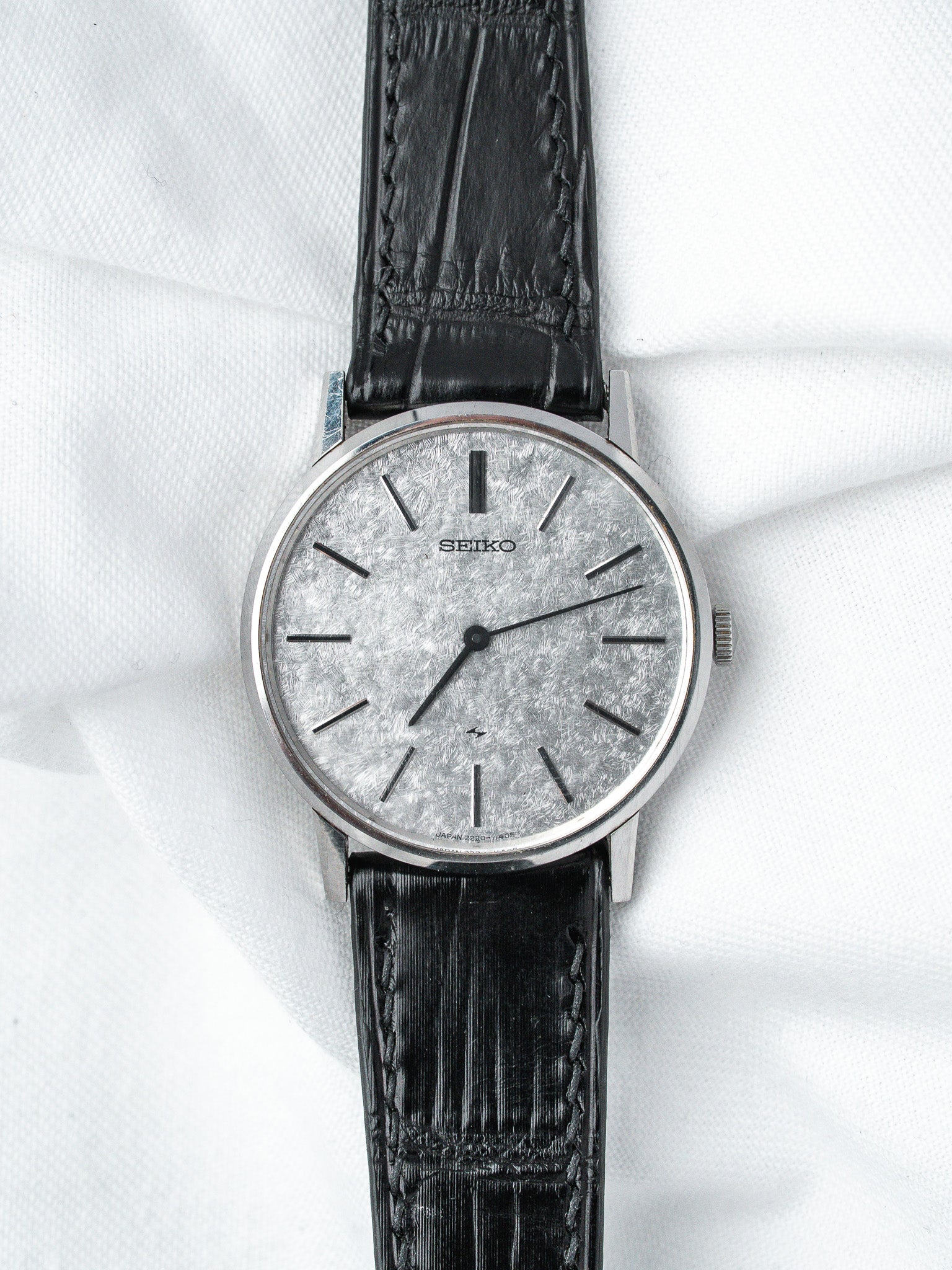 Orologio Seiko Meccanico 2220-0430 — Quadrante Argento Testurizzato (1977) 