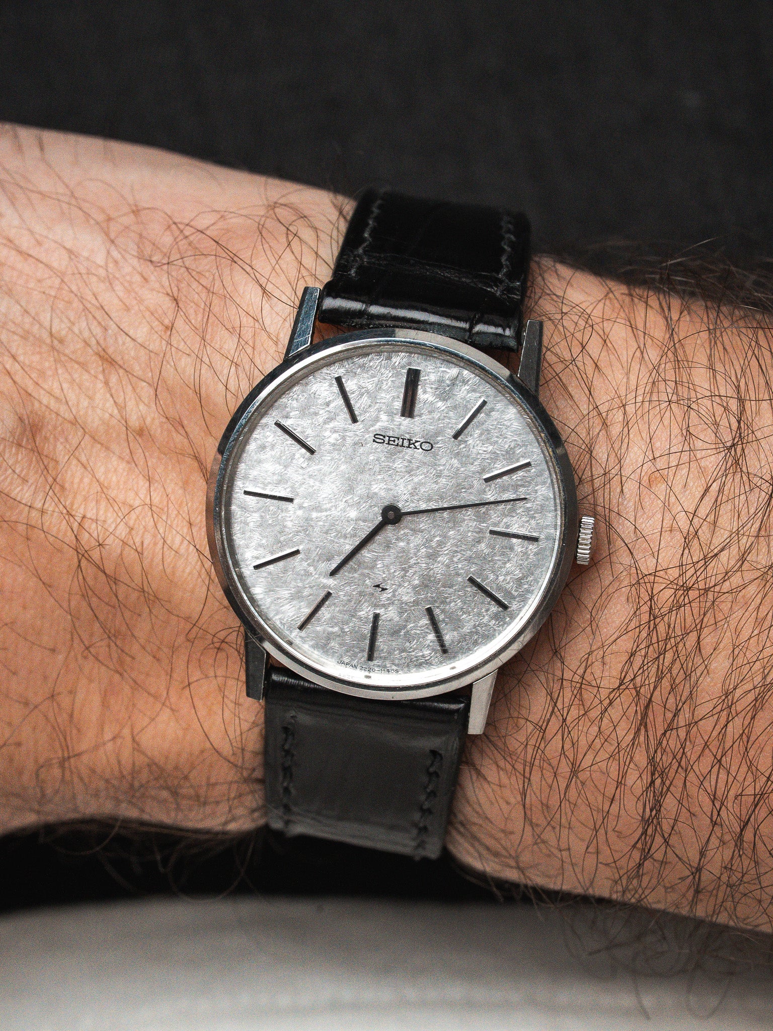 Orologio Seiko Meccanico 2220-0430 — Quadrante Argento Testurizzato (1977) 