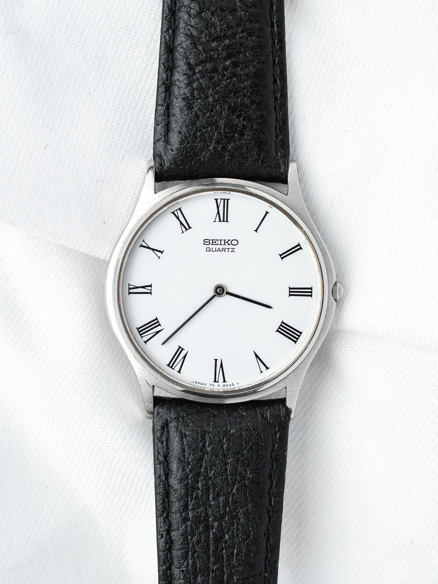 Seiko - Reloj de Vestir Slim Acero Blanco Romano - 1997 