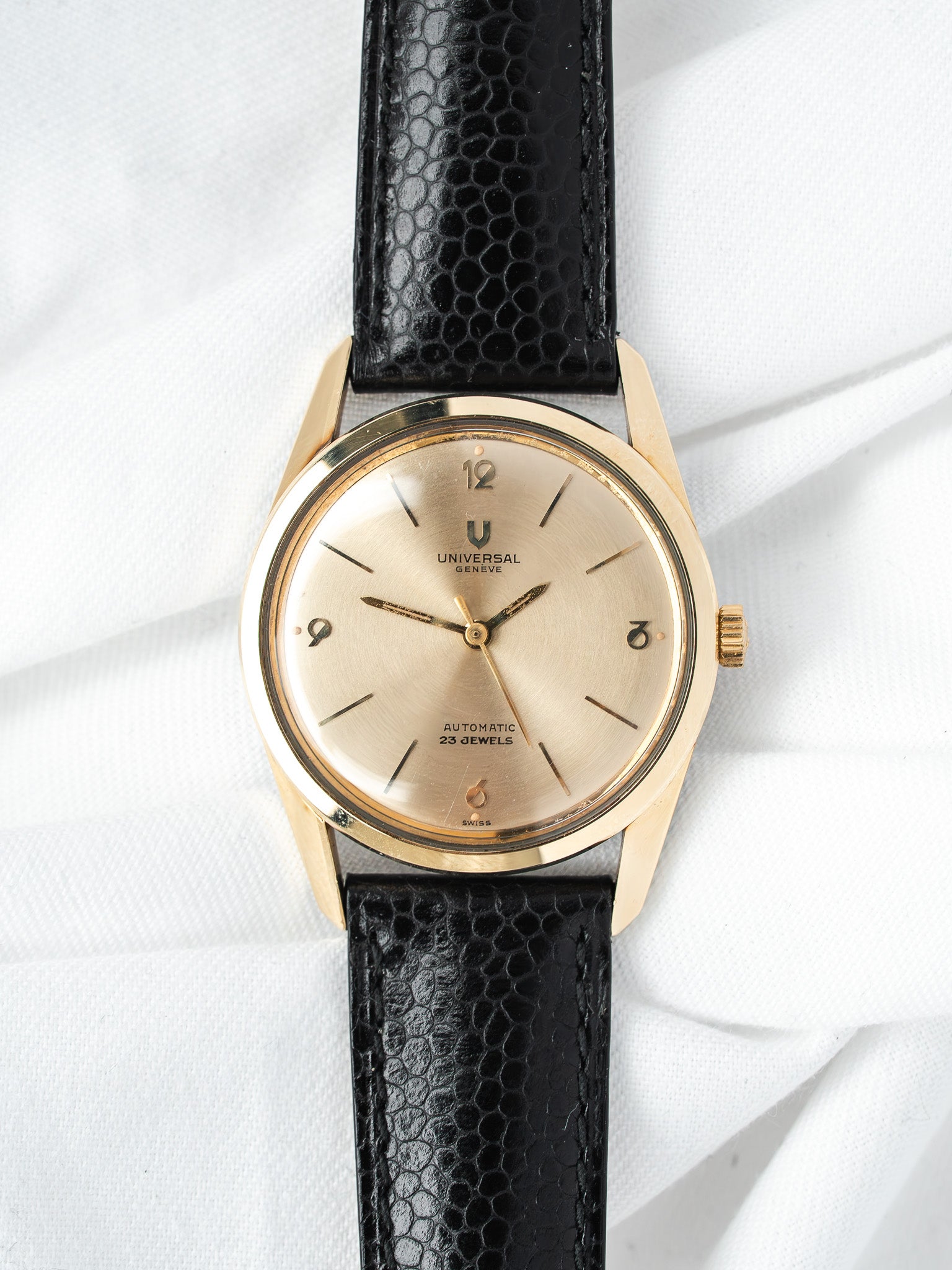 Reloj Universal Genève 20364-5 — Plaqué Or Micro-Rotor (1958) 