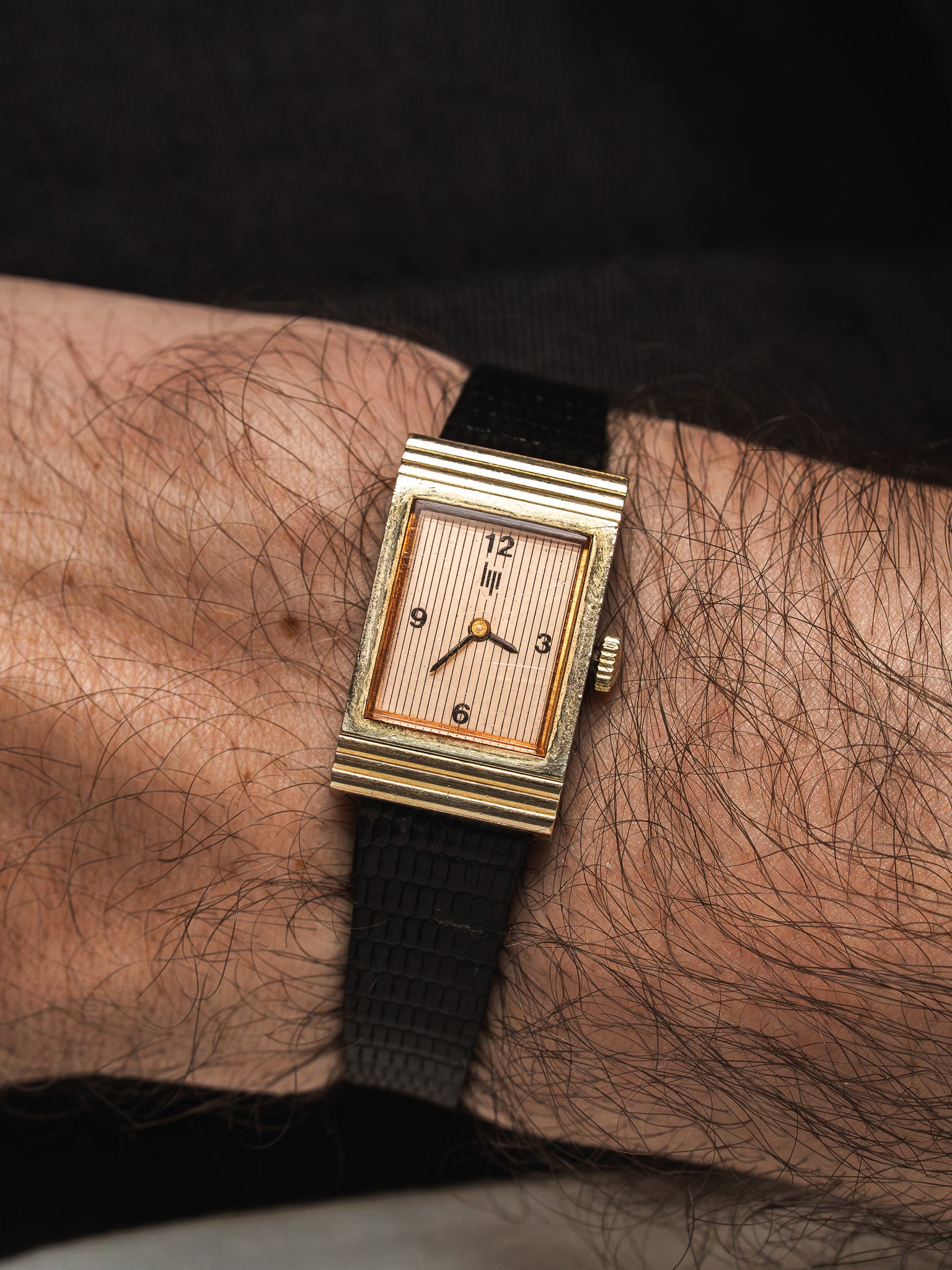 Montre Lip Tank Plaquée Or — Cadran Saumon Strié (1960s)