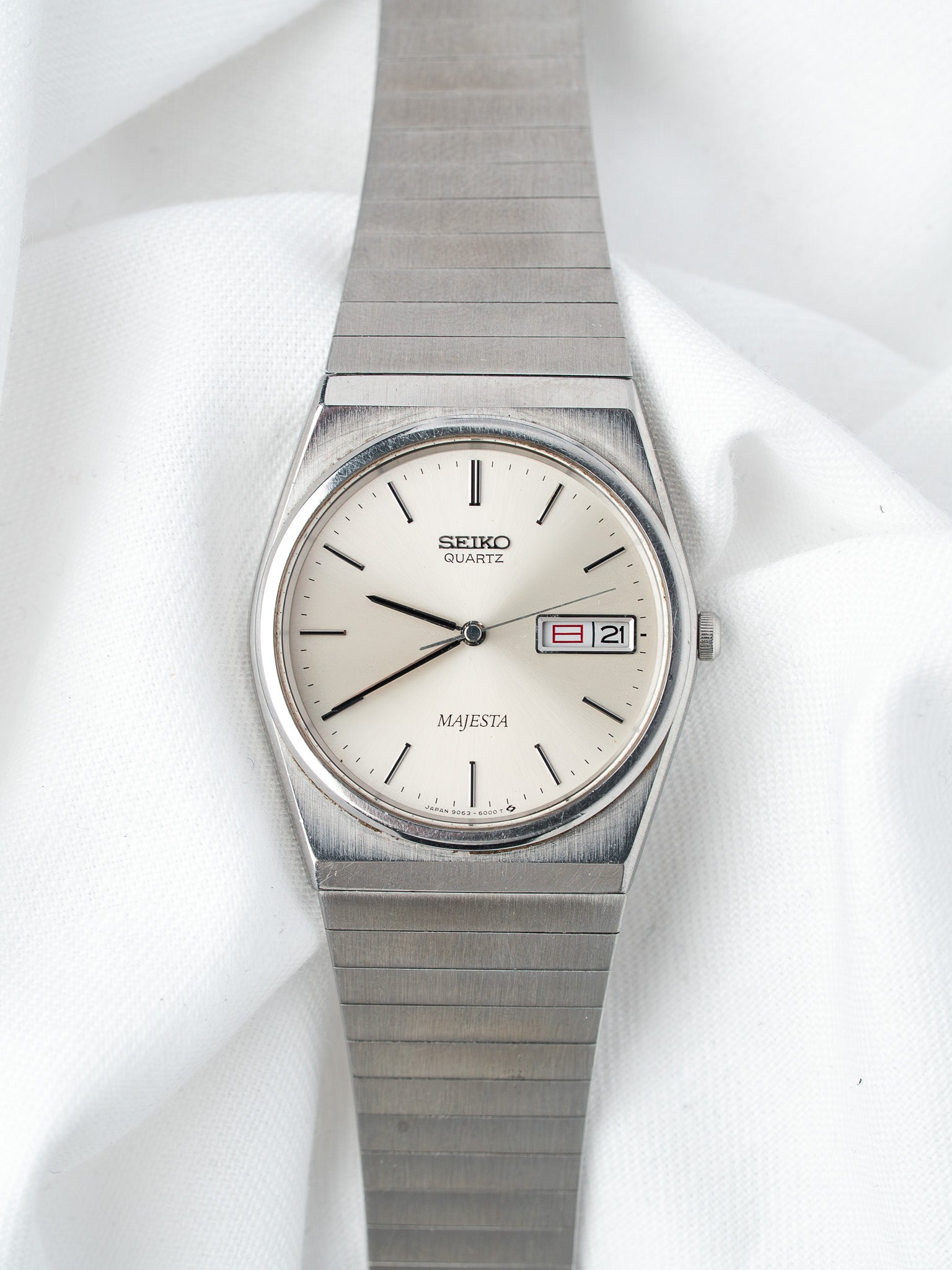 Reloj Seiko Majesta Twin Quartz 9063 — Acero (1983) 