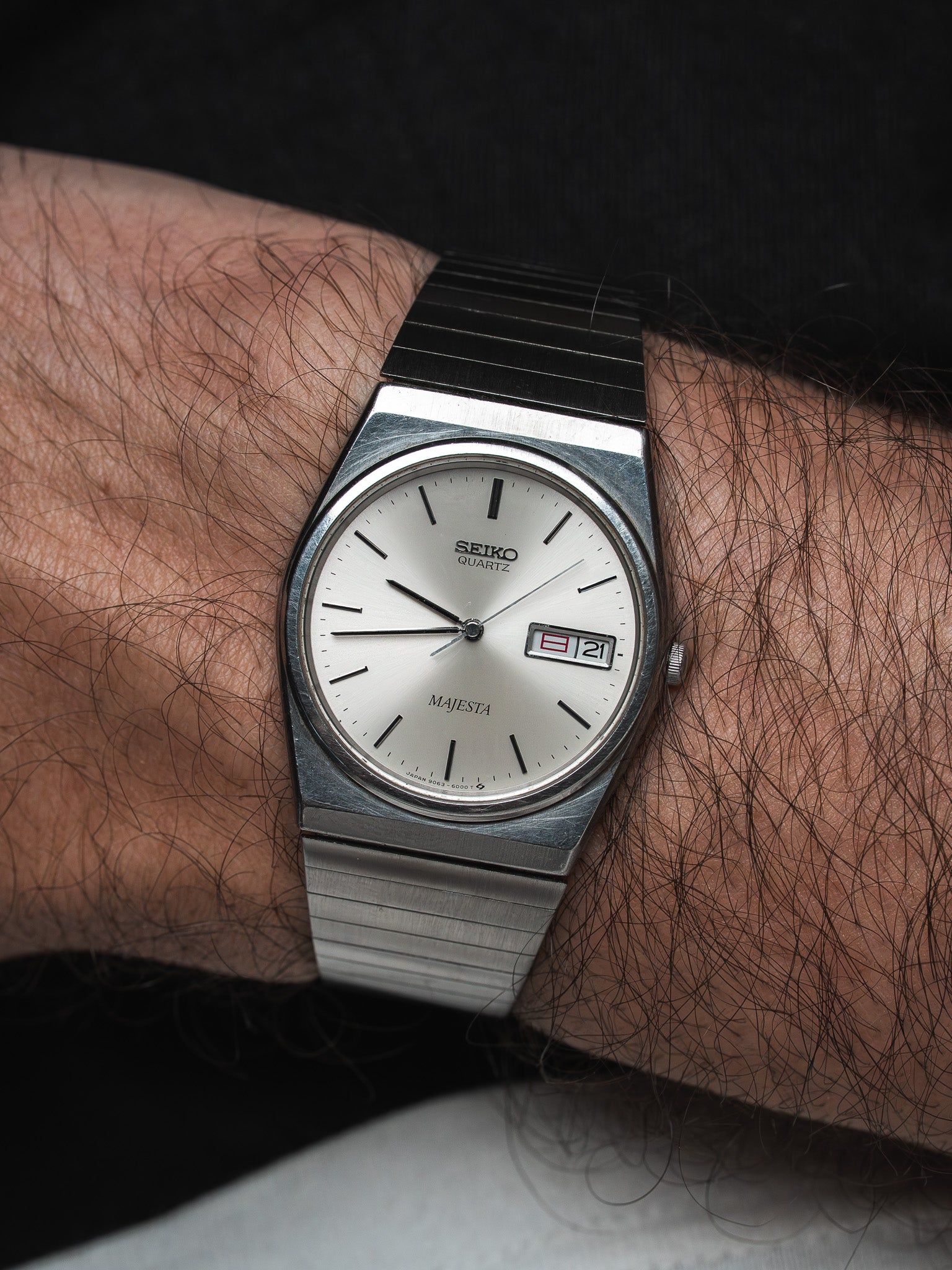 Reloj Seiko Majesta Twin Quartz 9063 — Acero (1983) 