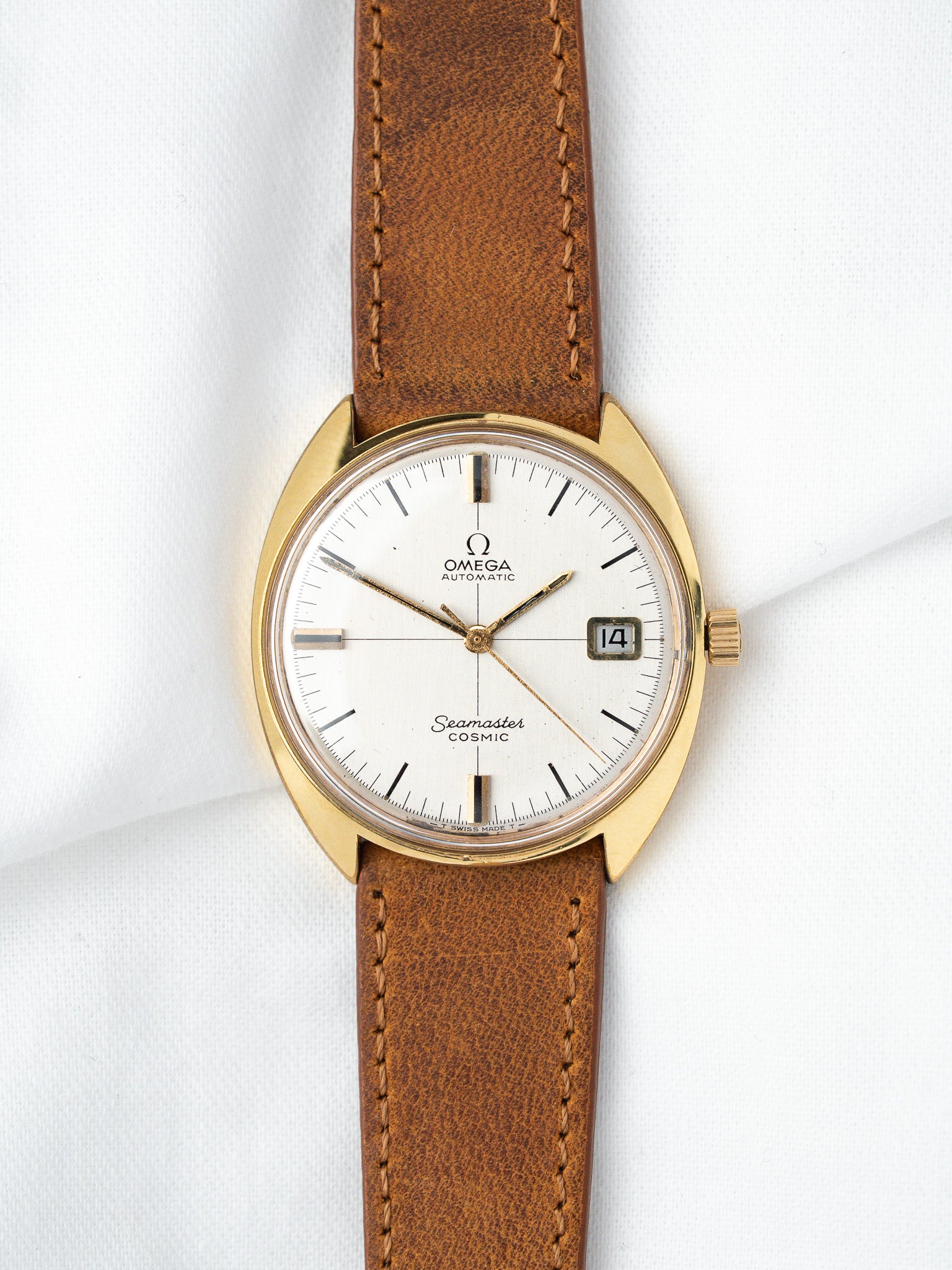 Montre Omega Seamaster Cosmic 166.026 Vintage - 35mm Plaqué Or (1970s)