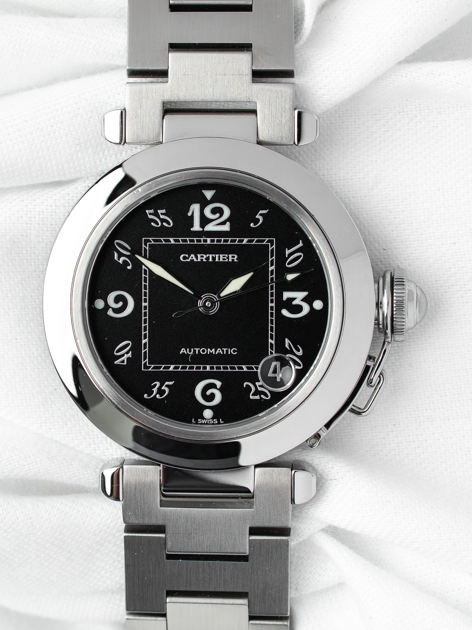 MoMontre Cartier Pasha C 2324 Acero — Esfera negra (2000) 