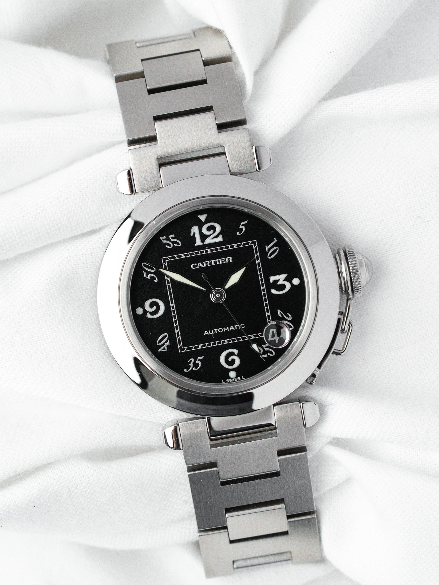 MoMontre Cartier Pasha C 2324 Acero — Esfera negra (2000) 