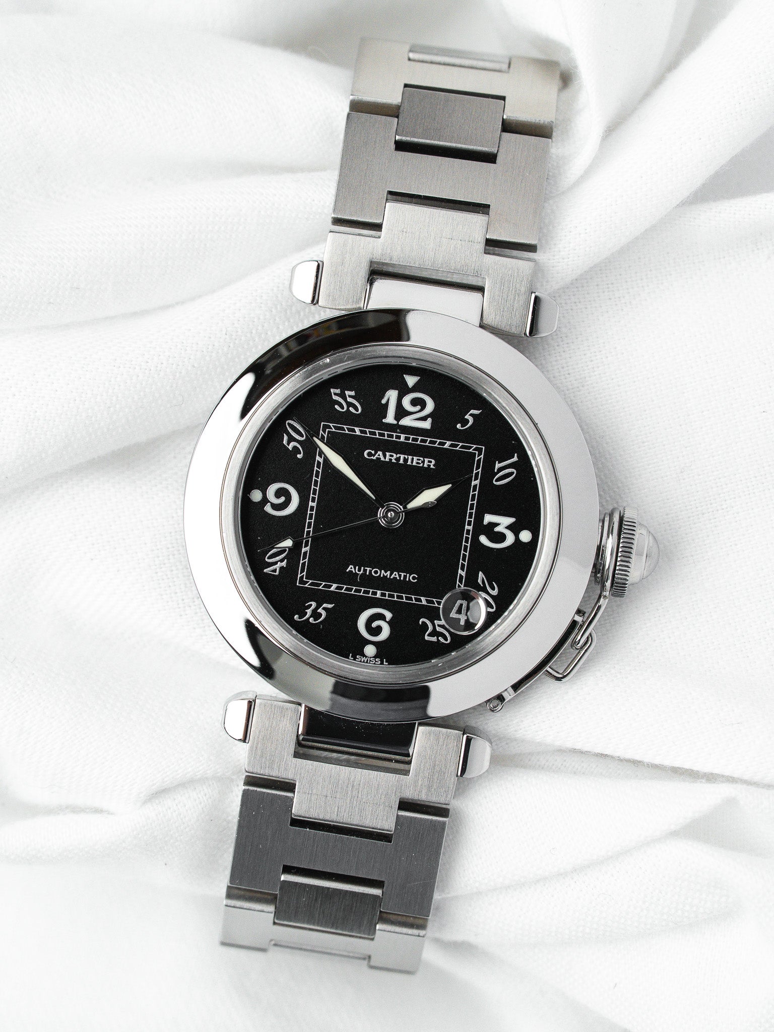 MoMontre Cartier Pasha C 2324 Acero — Esfera negra (2000) 