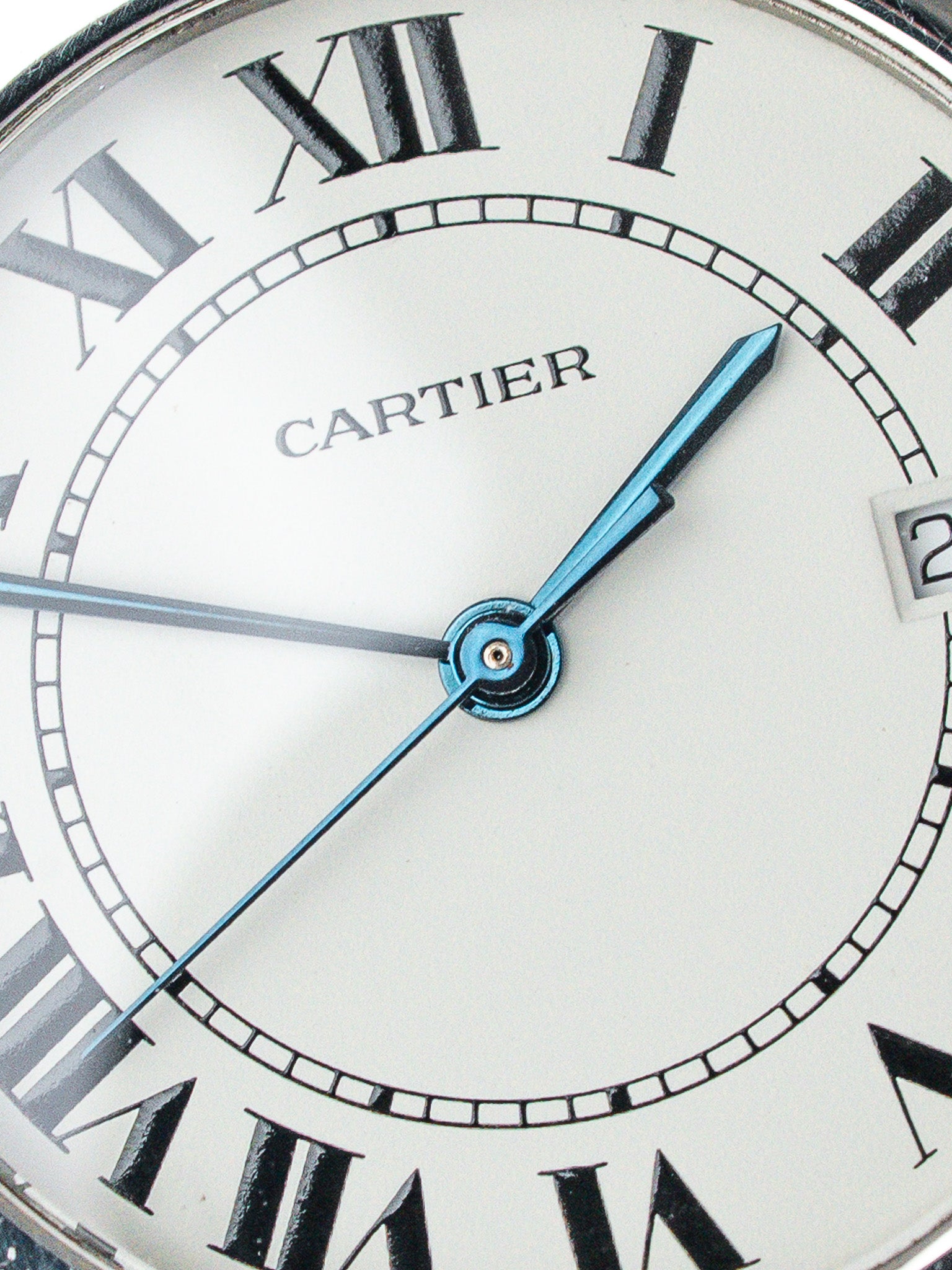 ساعة Cartier Santos دائرية GM فينتاج - من الفولاذ 1561 (السنوات 1990) 