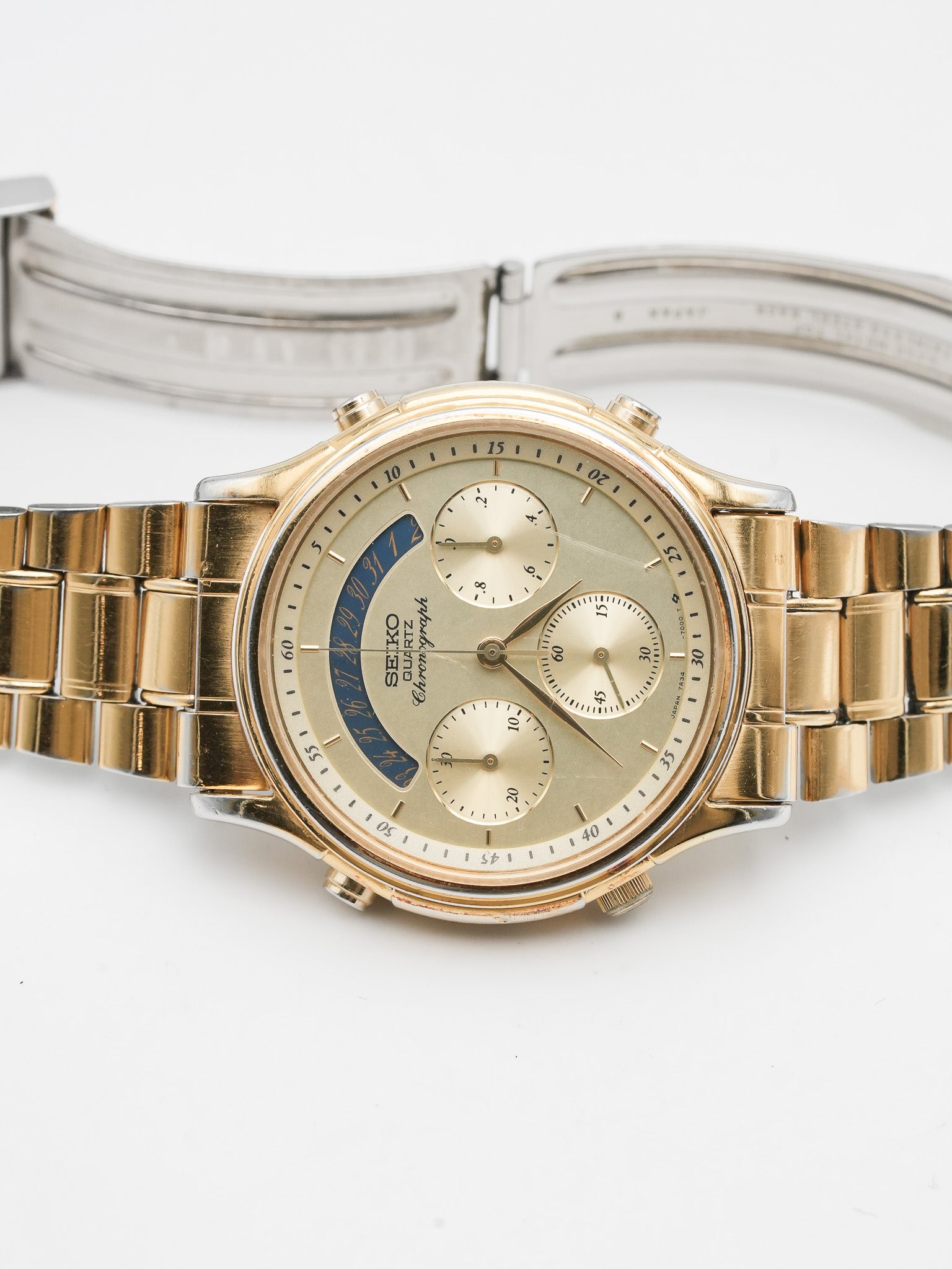 Seiko - Chronograph Gold Datum Blau - 1986 