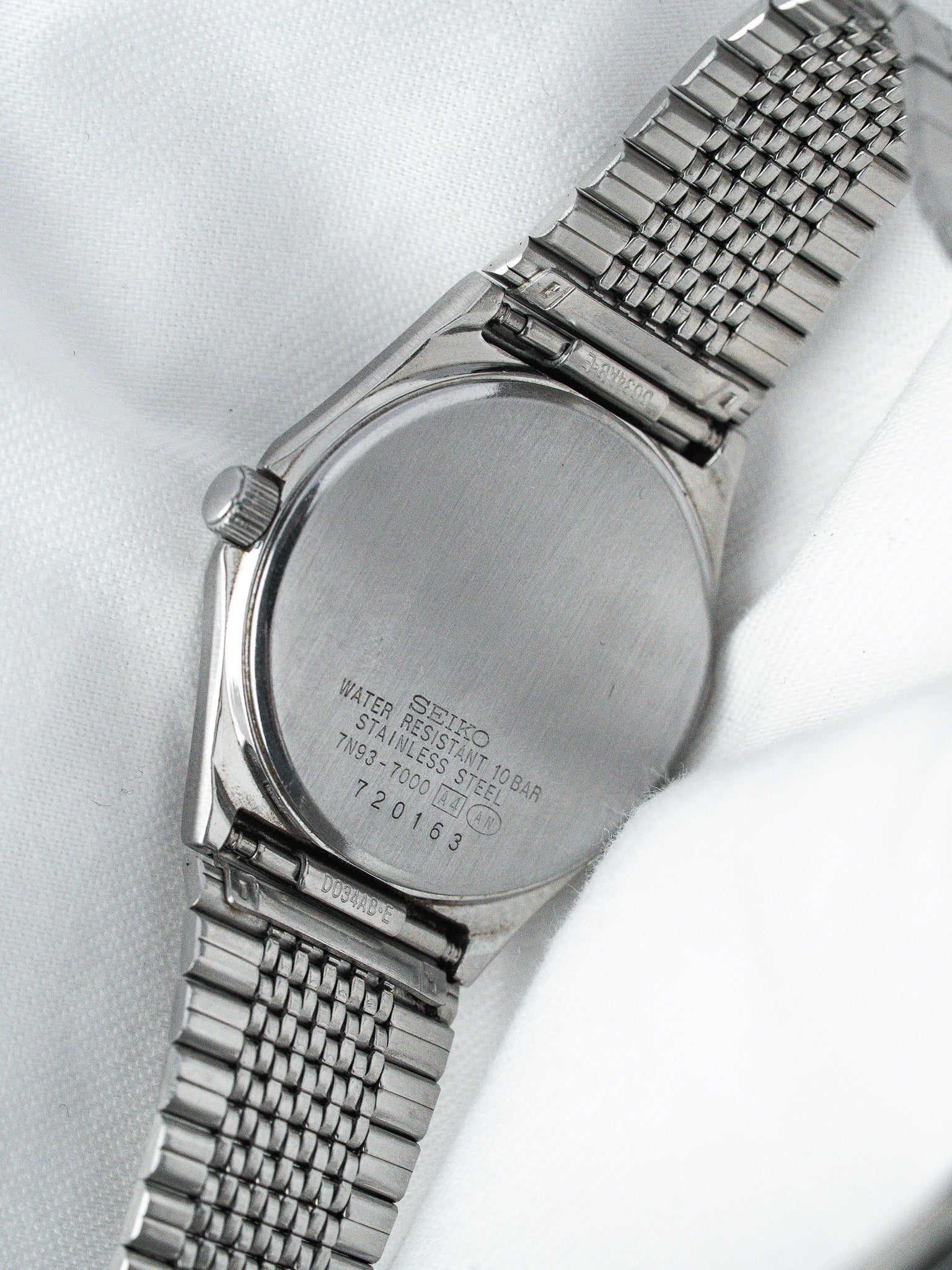Montre Seiko Spirit 7N93-7000 Acier — Cadran Tissé (1997)