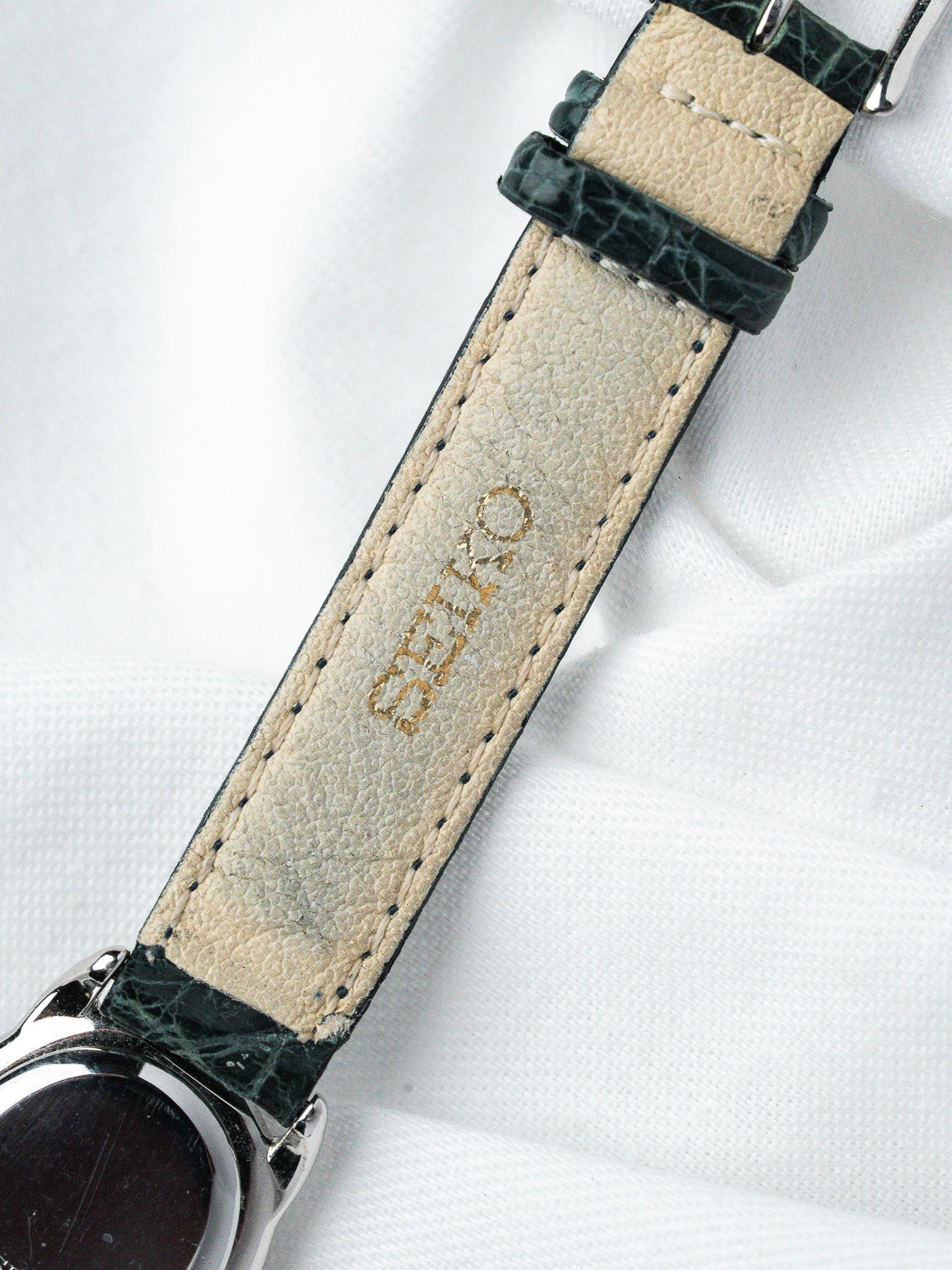 Montre Seiko Noie 1F21-5B70 Acier — Baignoire Cadran Blanc (1997)