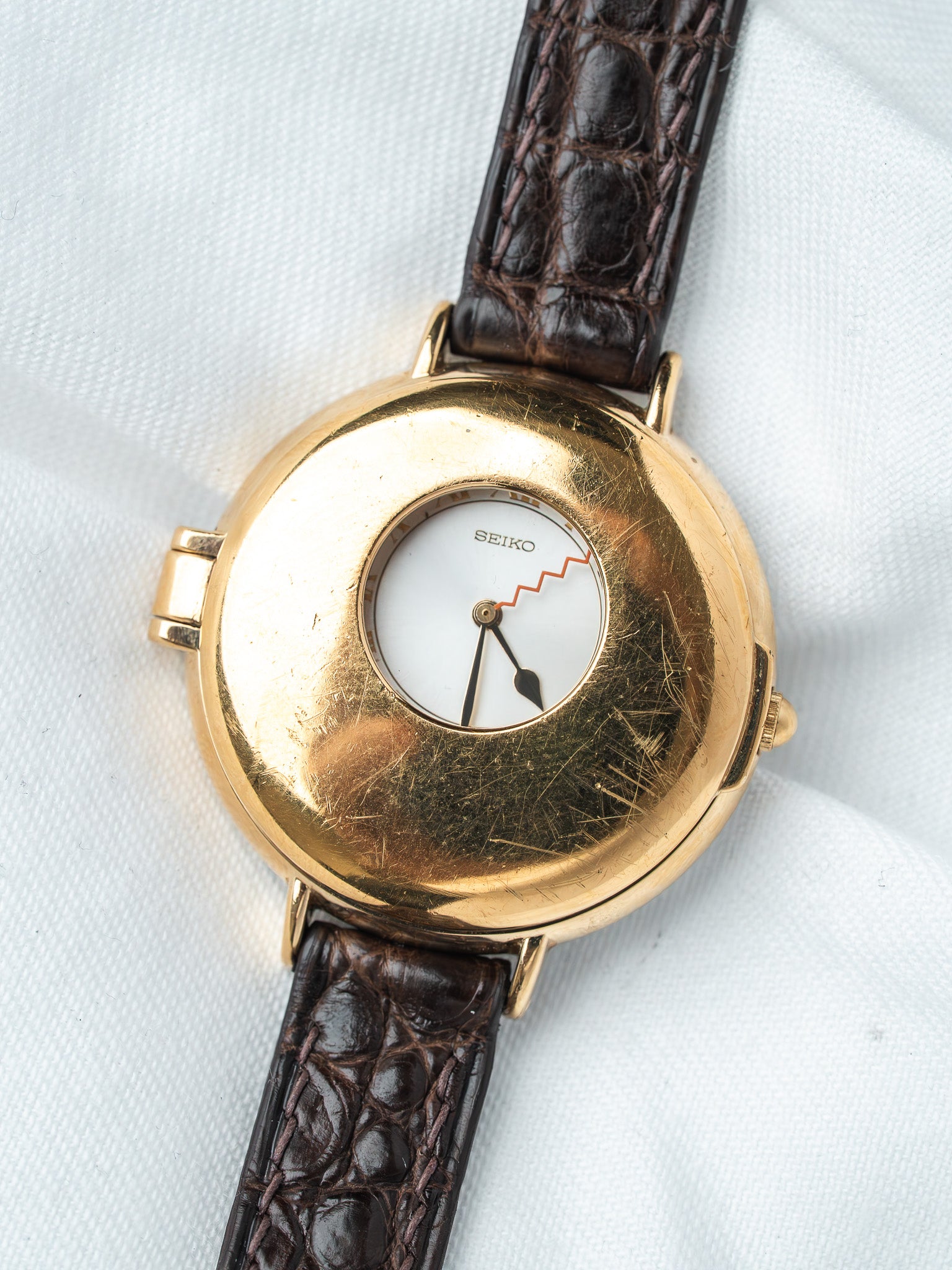 Orologio Seiko hArmony 2N21-0010 placcato oro — copertura musicale (1988) 