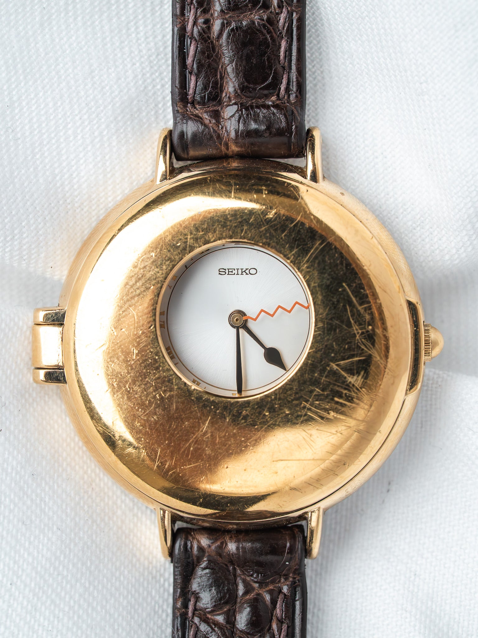 Orologio Seiko hArmony 2N21-0010 placcato oro — copertura musicale (1988) 