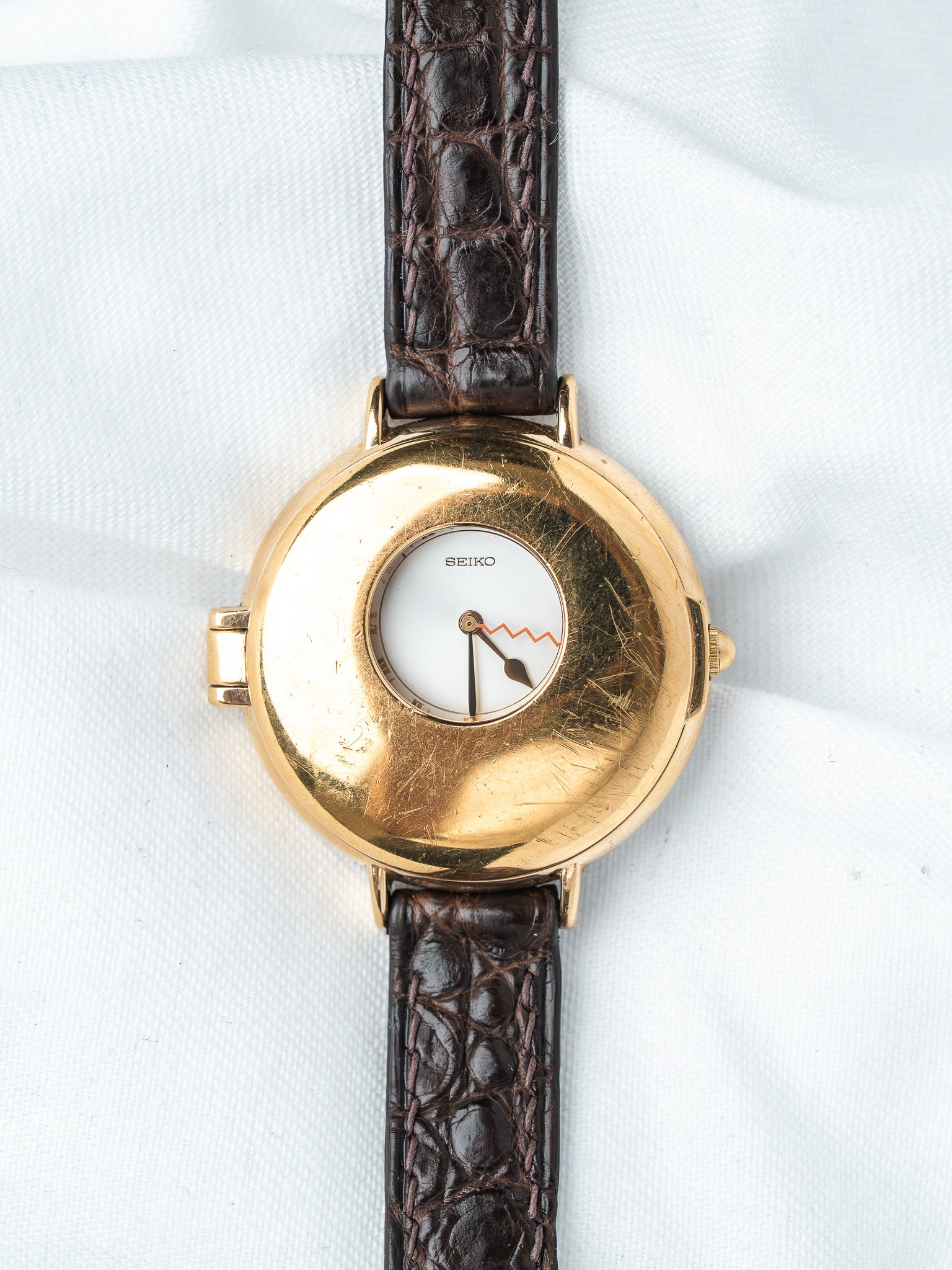 Orologio Seiko hArmony 2N21-0010 placcato oro — copertura musicale (1988) 