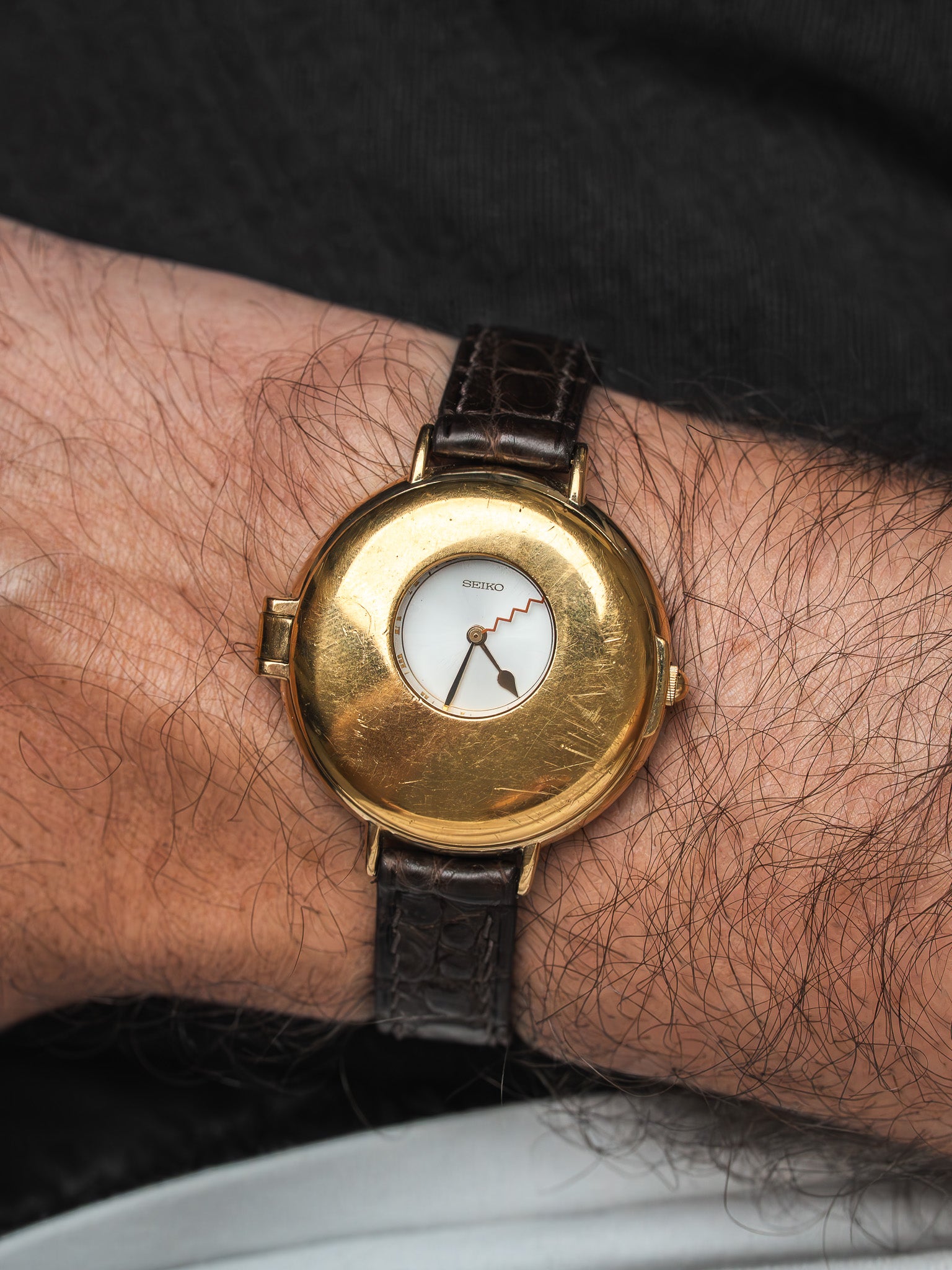 Orologio Seiko hArmony 2N21-0010 placcato oro — copertura musicale (1988) 