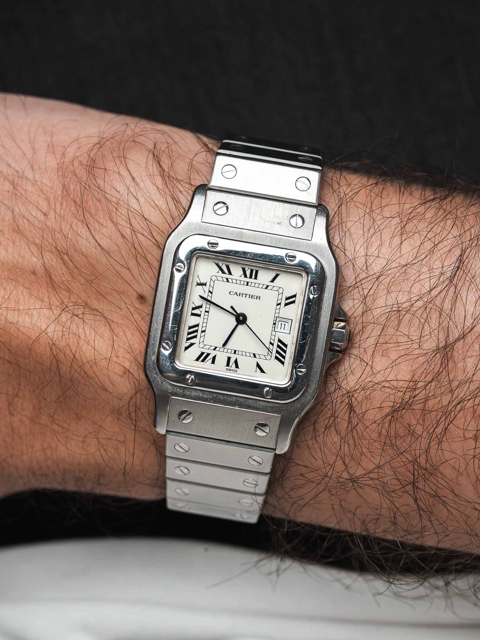 Montre Cartier Santos Carrée 2960 Acier — Automatique (1980s)